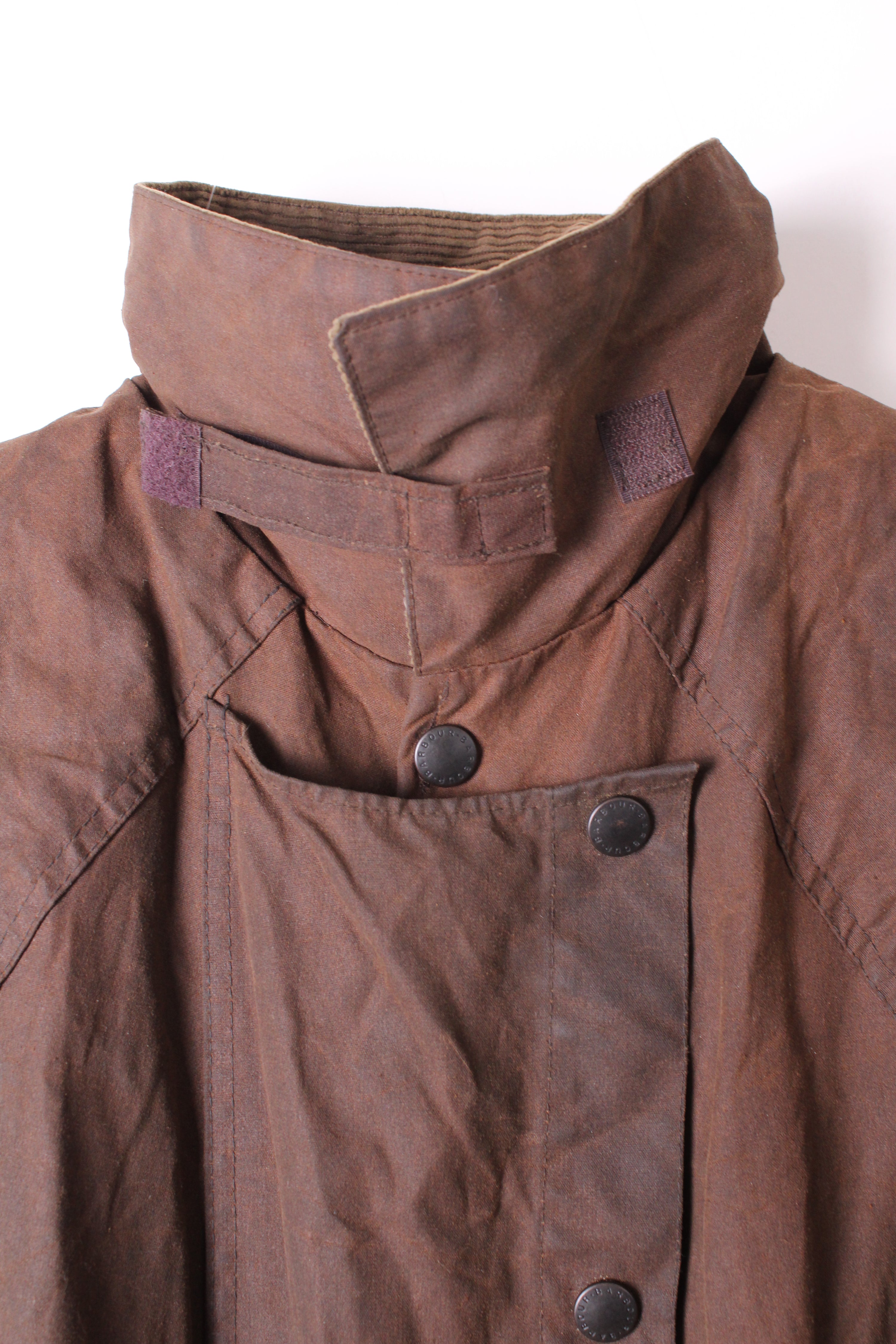 BARBOUR BACKHOUSE STOCKMAN WAX JACKET BROWN - L/XL