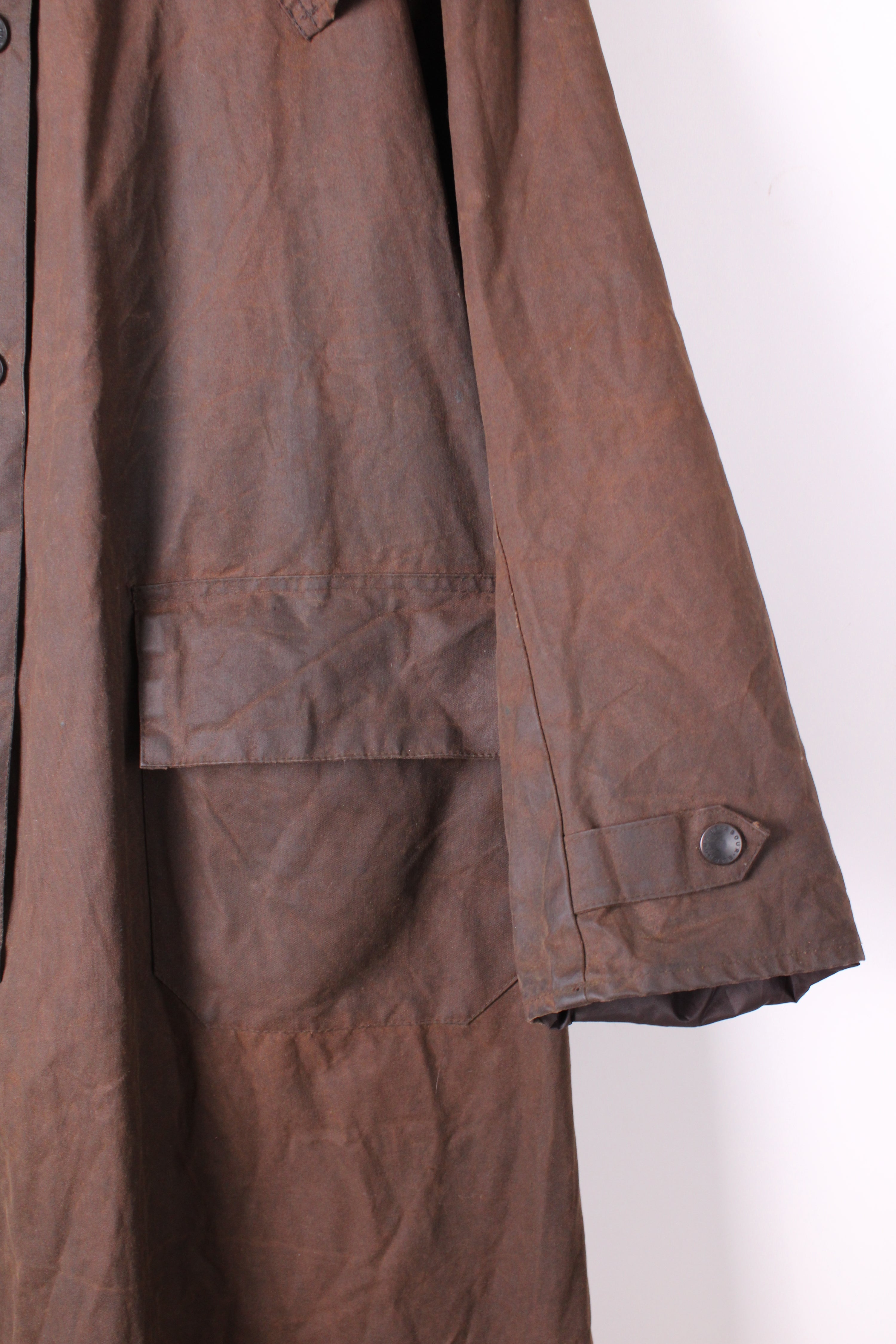 BARBOUR BACKHOUSE STOCKMAN WAX JACKET BROWN - L/XL