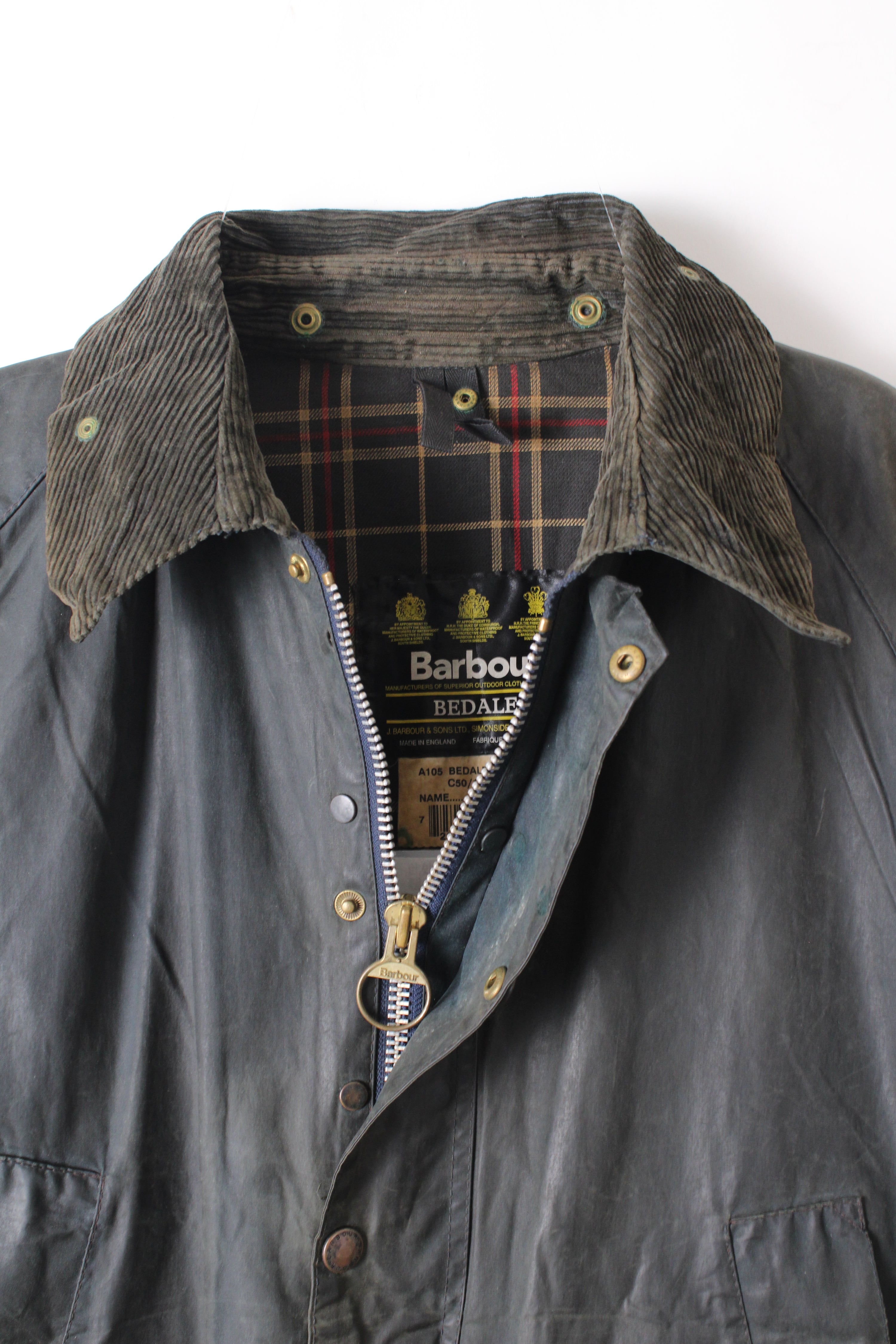 BARBOUR BEDALE WAX JACKET BLUE - XL/XXL