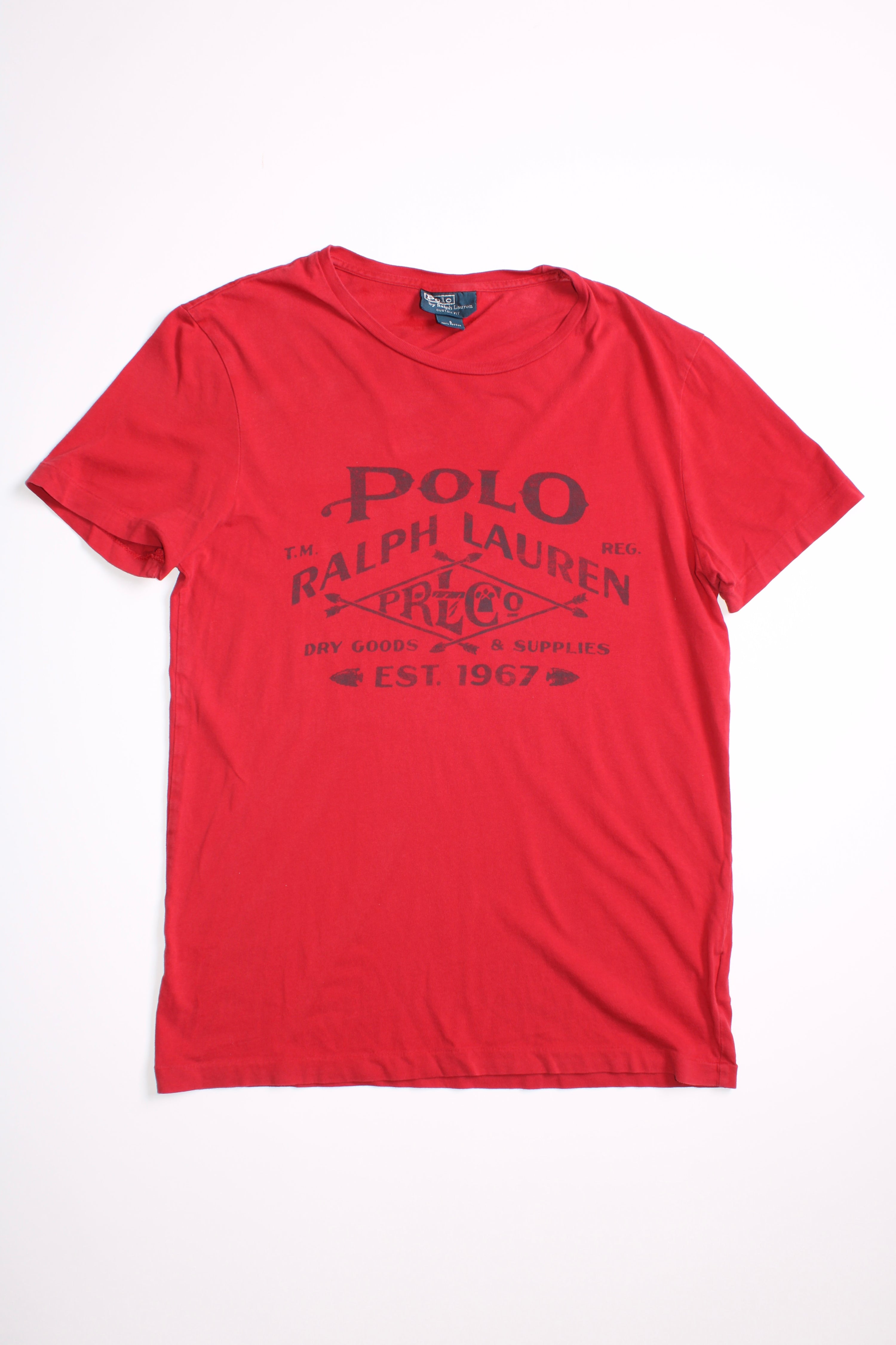 RALPH LAUREN BIG PRINT T-SHIRT RED - S