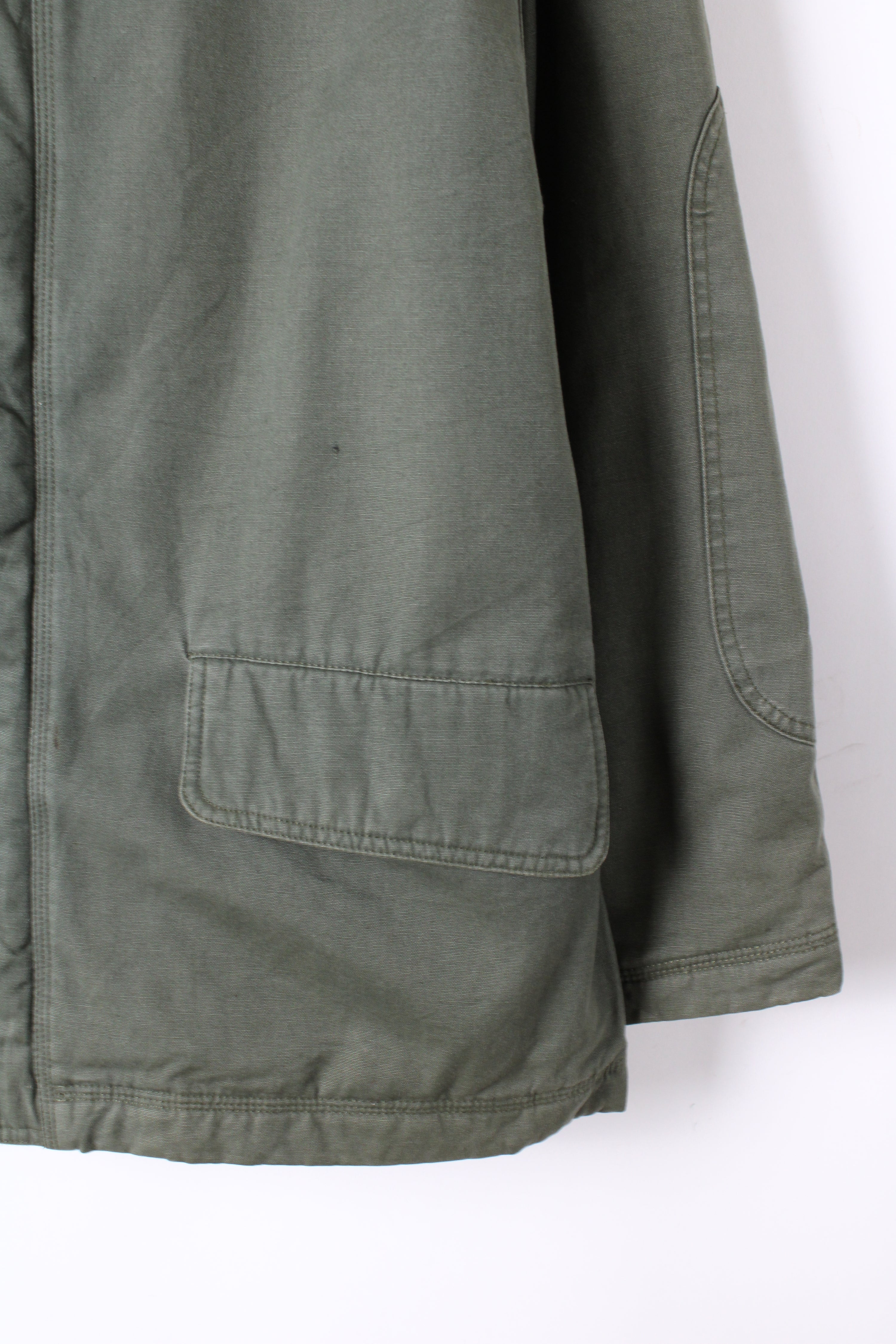 VINTAGE HUNTING JACKET GREEN CANVAS - M