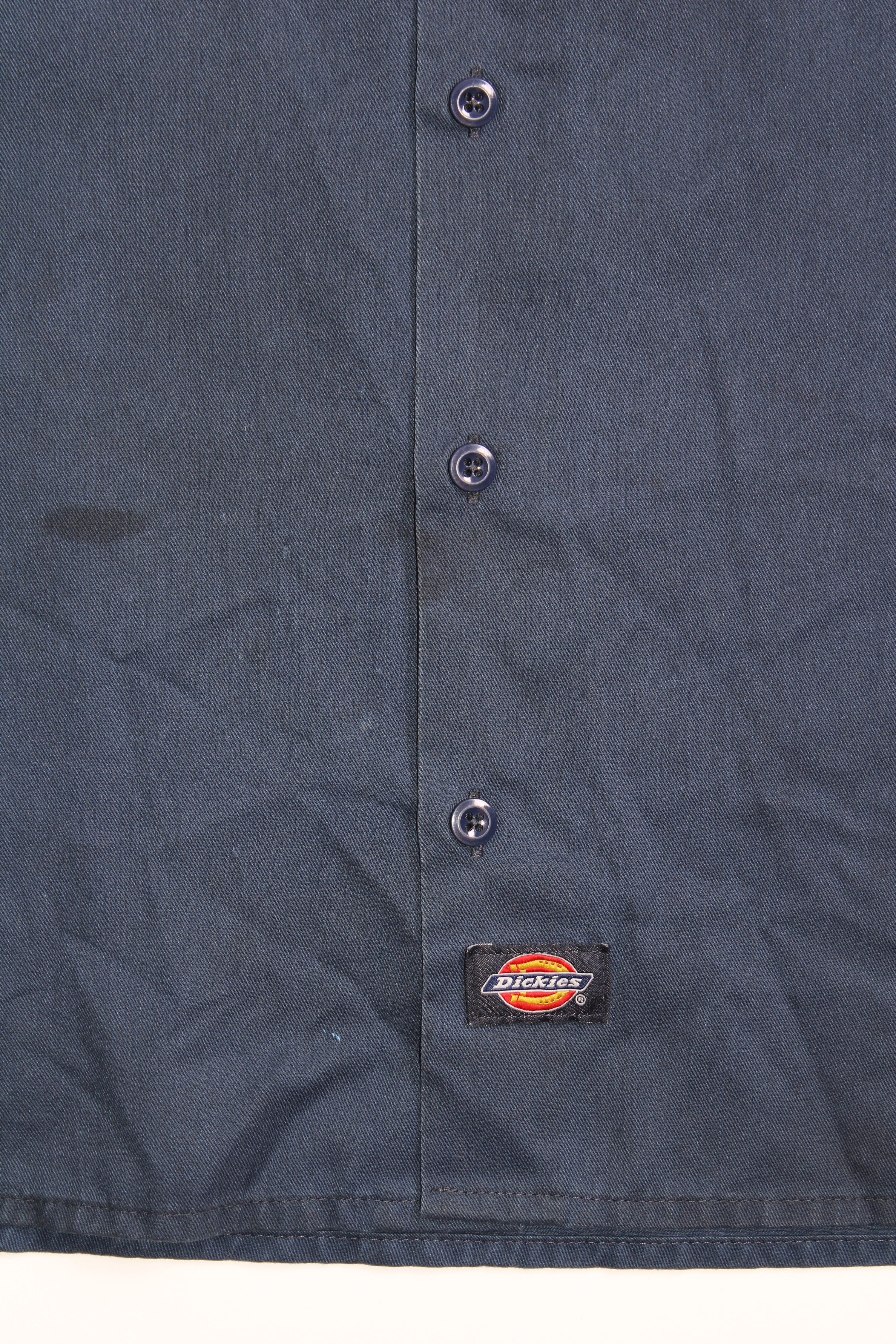 VINTAGE DICKIES WORK SHIRT NAVY BLUE - M