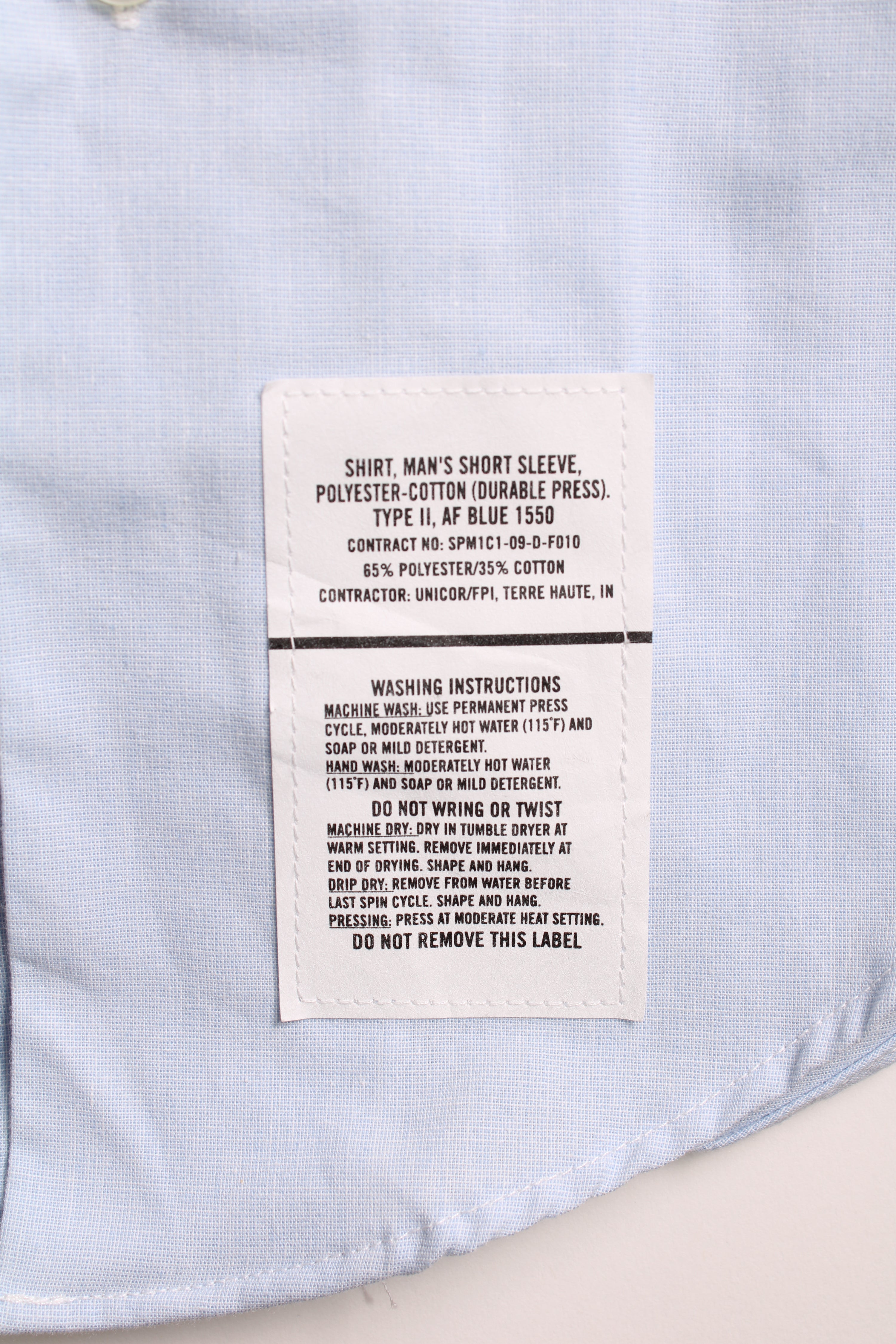 US ARMY VINTAGE UNIFORM SHIRT LIGHT BLUE - XS/S