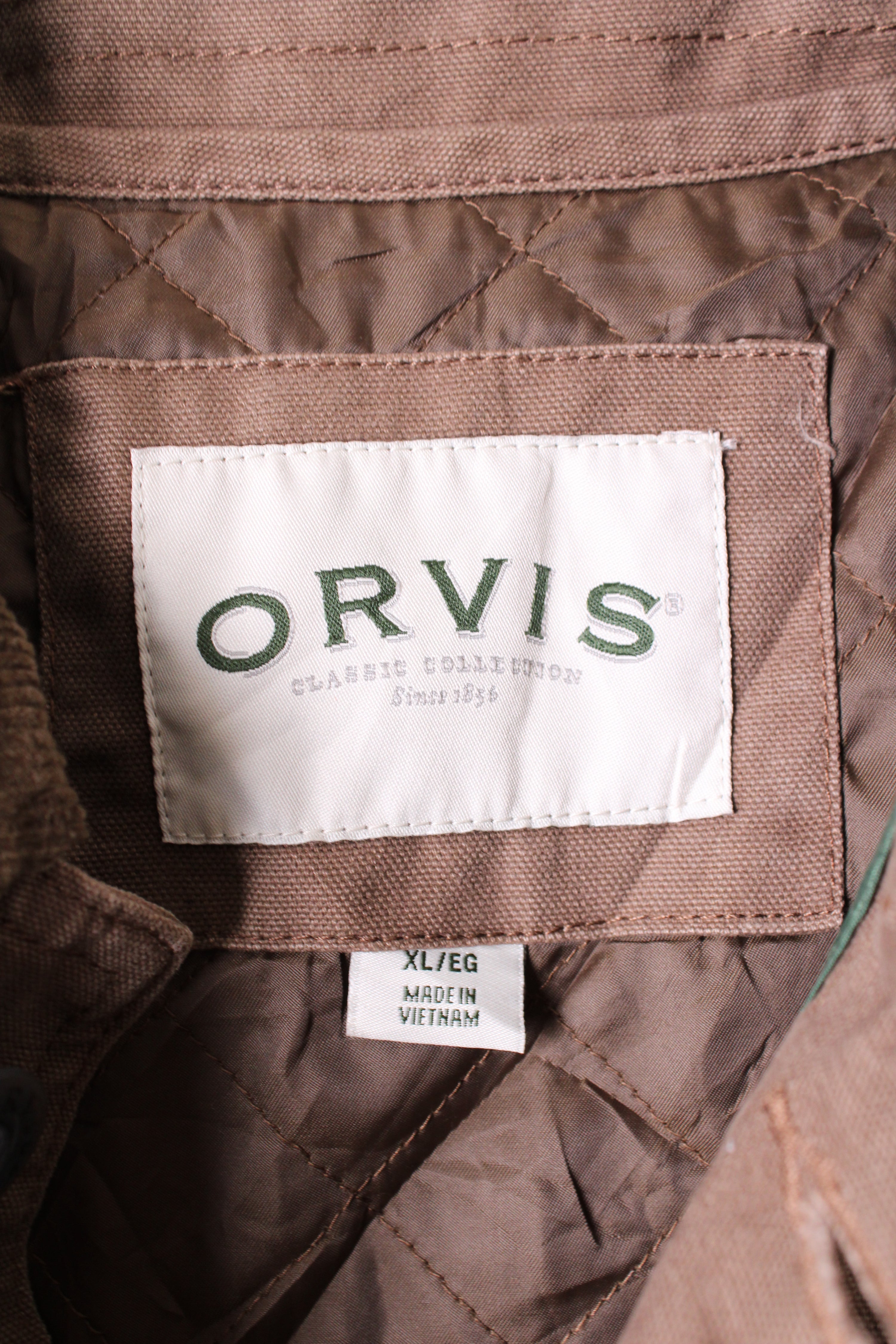 VINTAGE HUNTING JACKET CANVAS FADED BROWN - XL