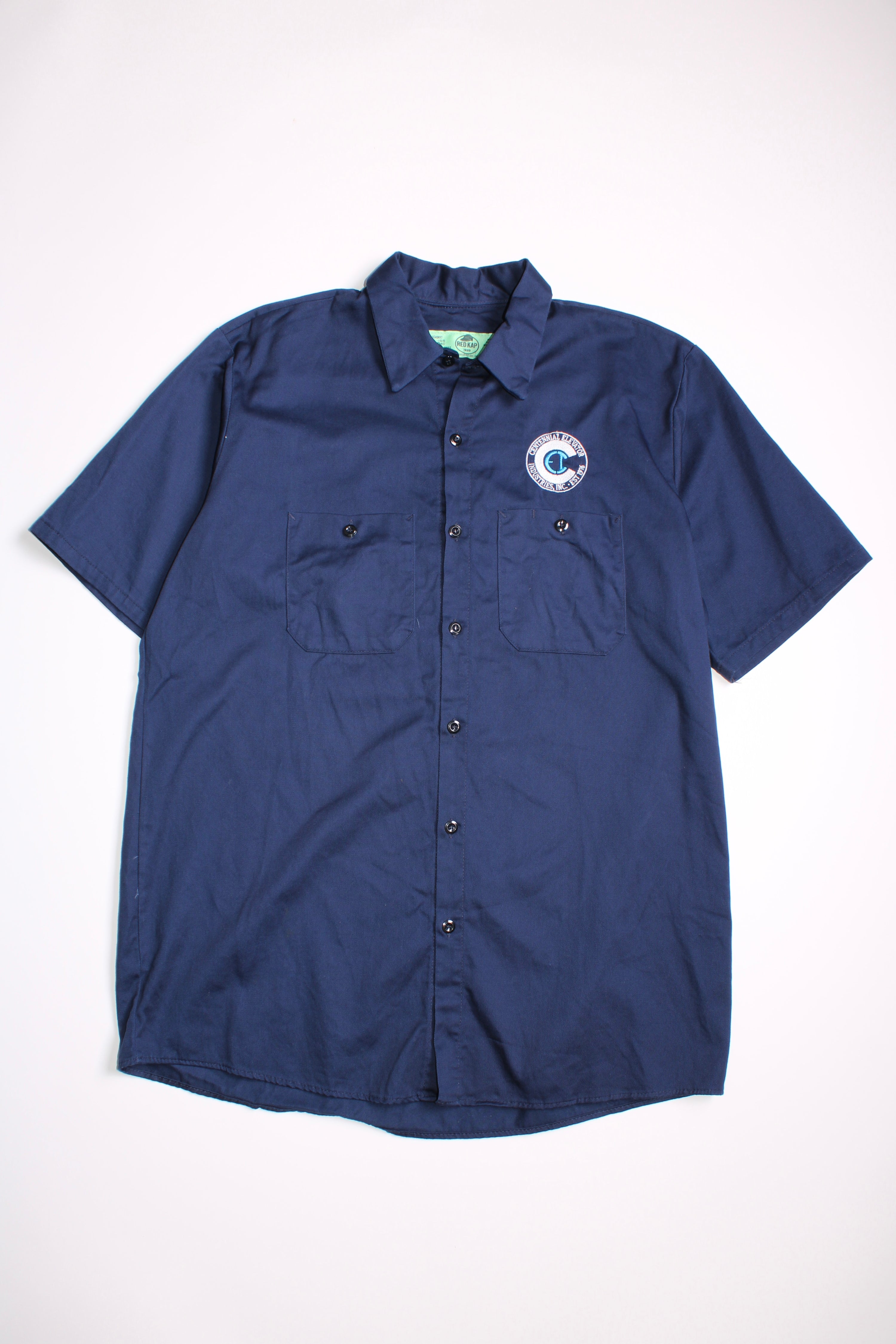 VINTAGE REDKAP WORK SHIRT BLUE - L