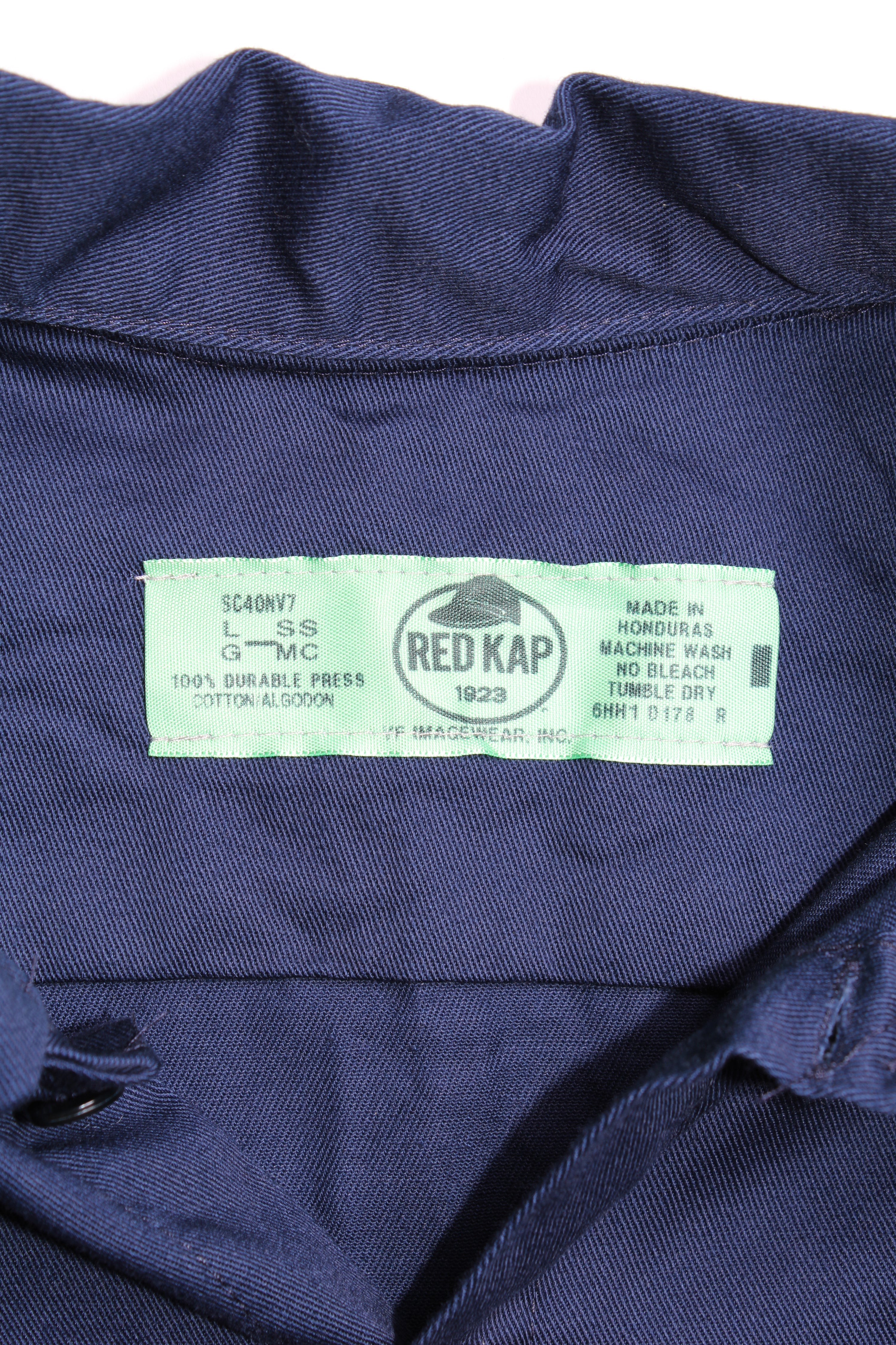 VINTAGE REDKAP WORK SHIRT BLUE - L