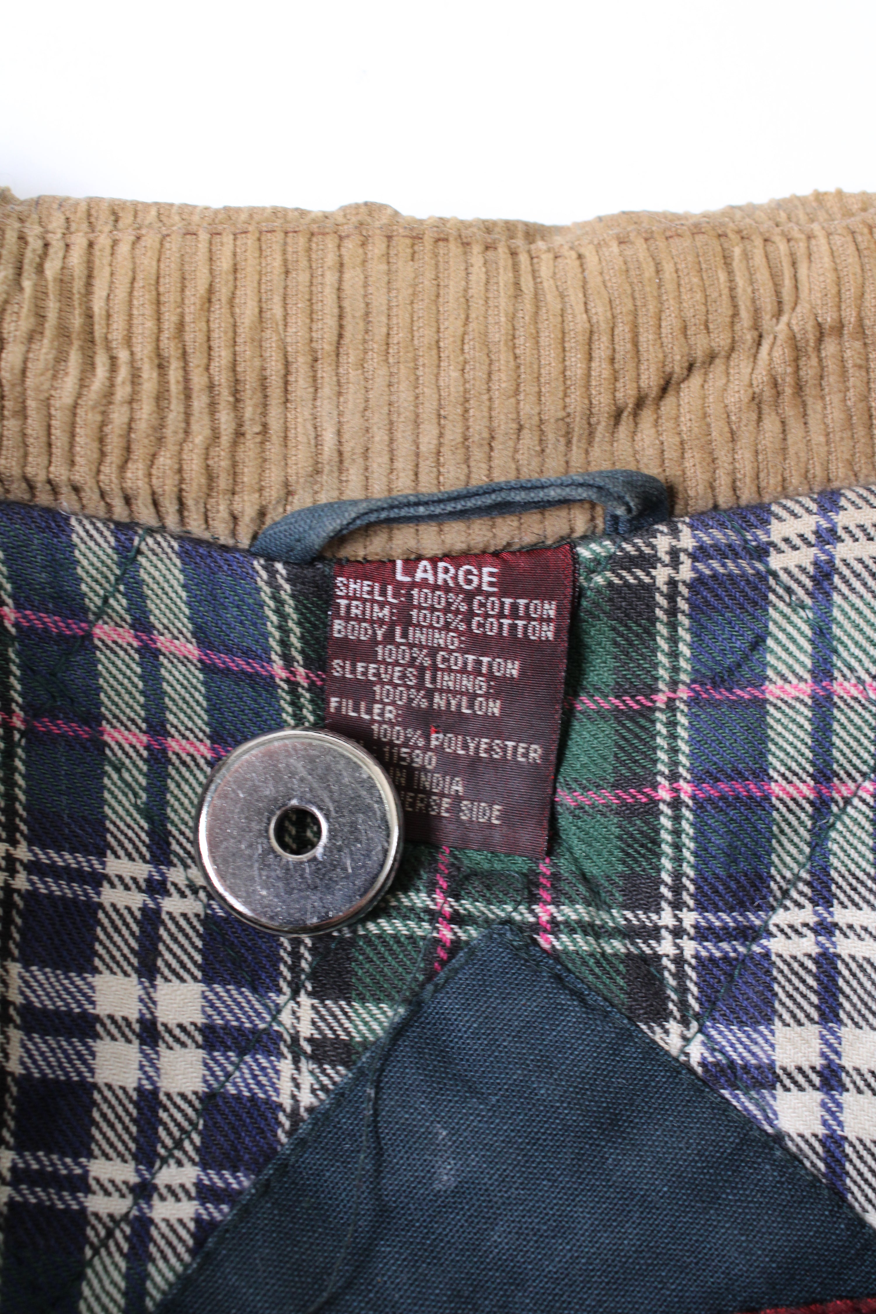 VINTAGE HUNTING JACKET CANVAS DARK GREEN - L
