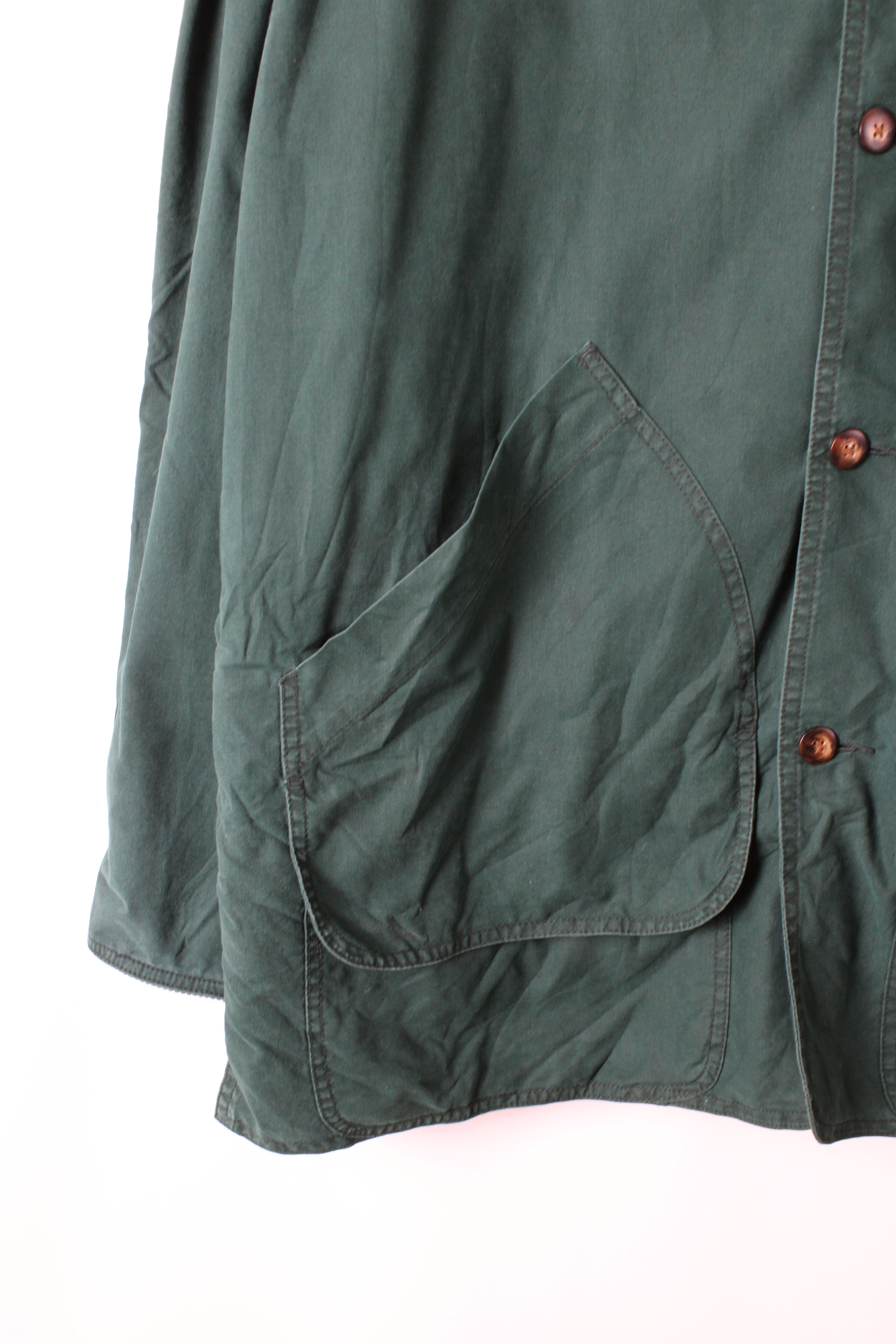 VINTAGE HUNTING JACKET CANVAS COTTON GREEN - XL