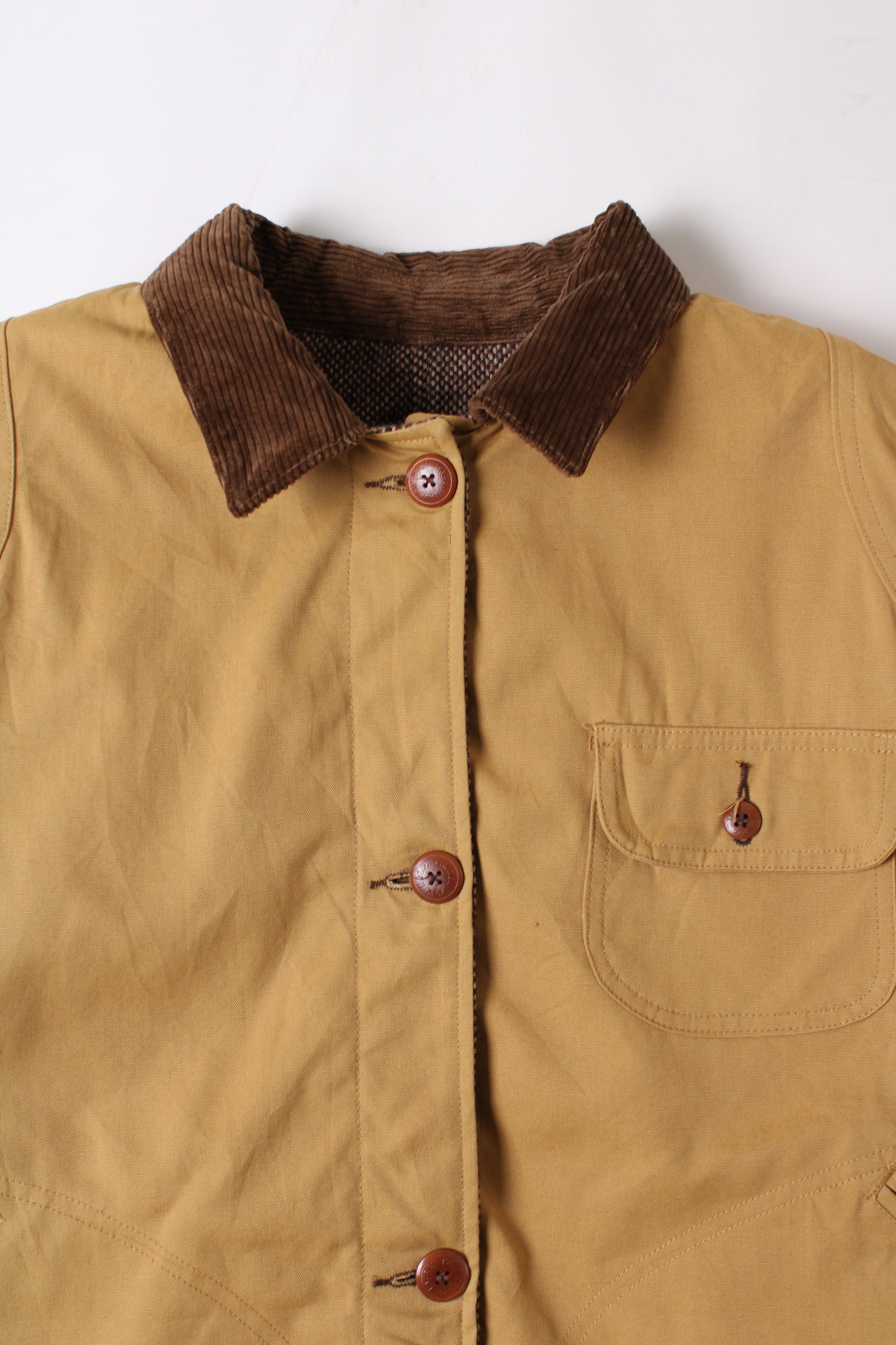 RALPH LAUREN HUNTING JACKET REVERSIBLE WOOL/CANVAS - L