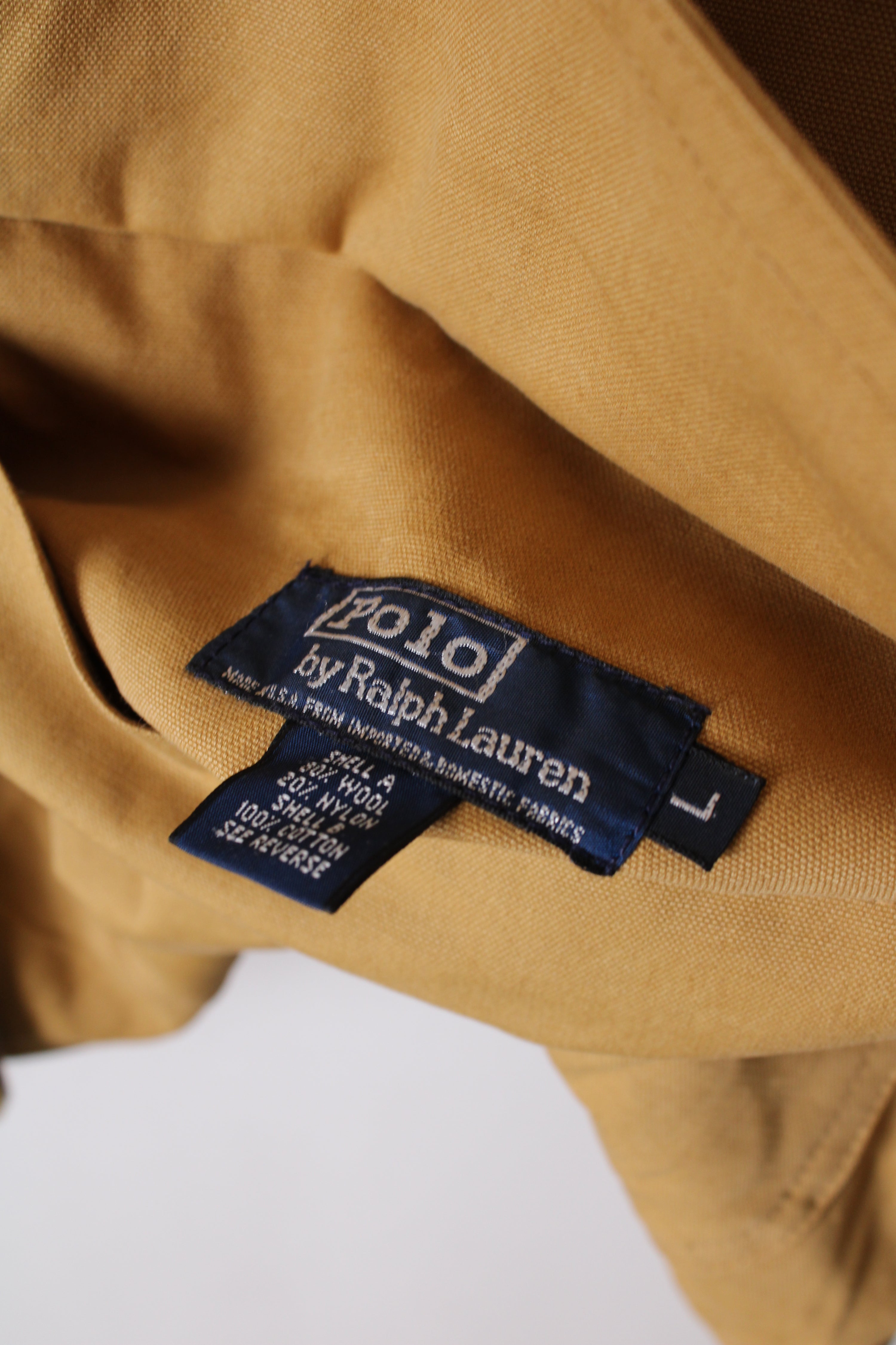 RALPH LAUREN HUNTING JACKET REVERSIBLE WOOL/CANVAS - L