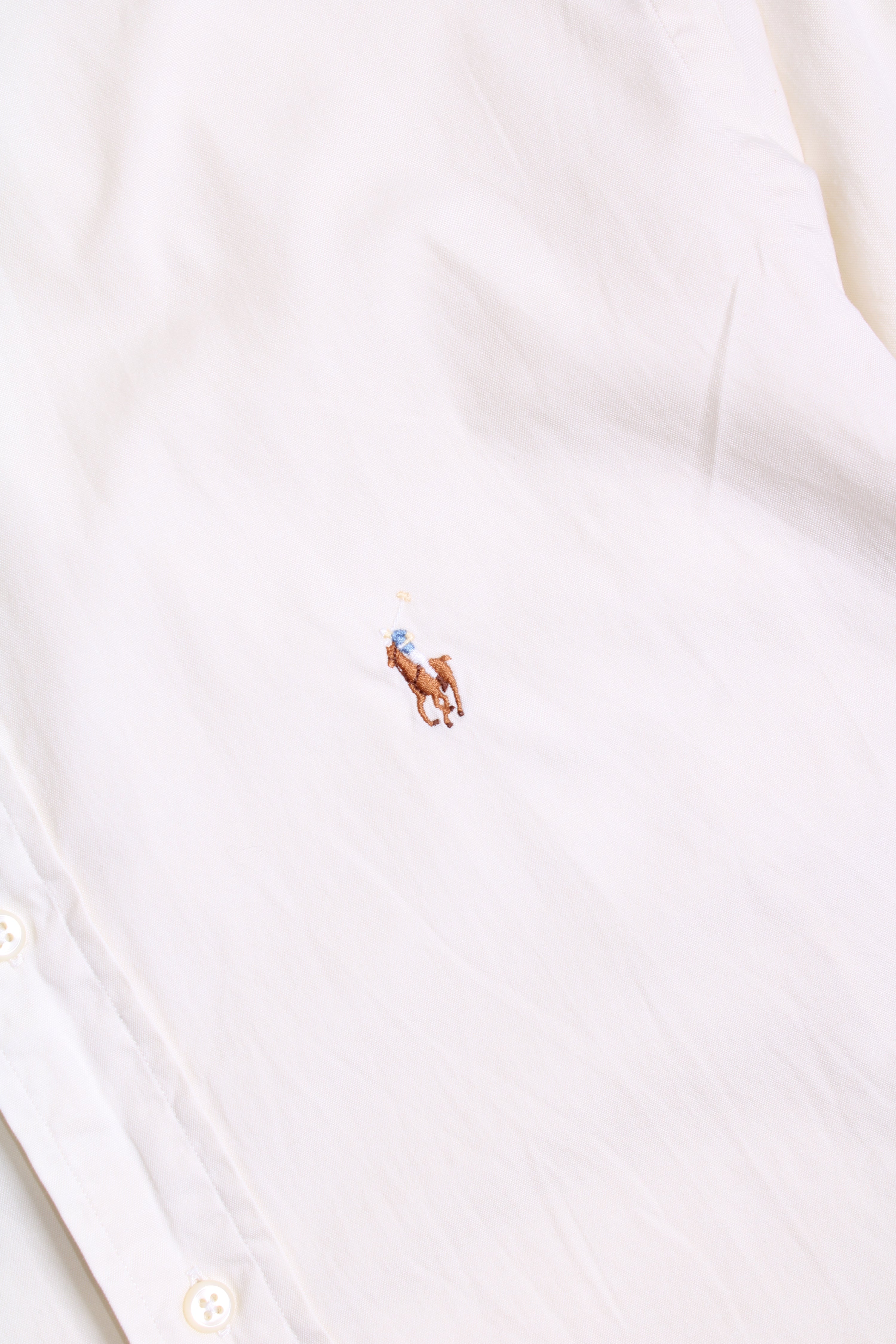 RALPH LAUREN BUTTON DOWN COTTON SHIRT BUTTER - M/L