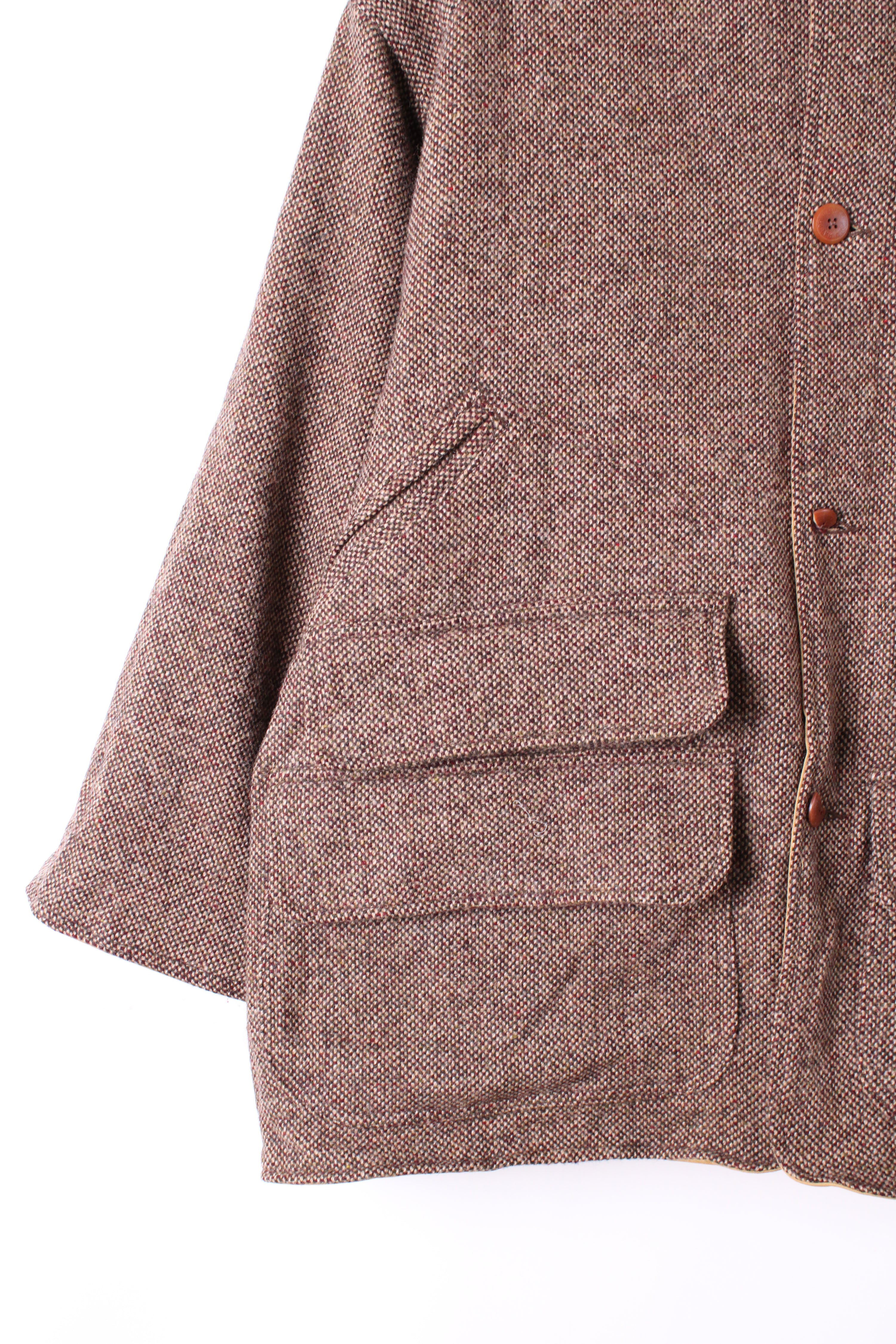 RALPH LAUREN HUNTING JACKET REVERSIBLE WOOL/CANVAS - L