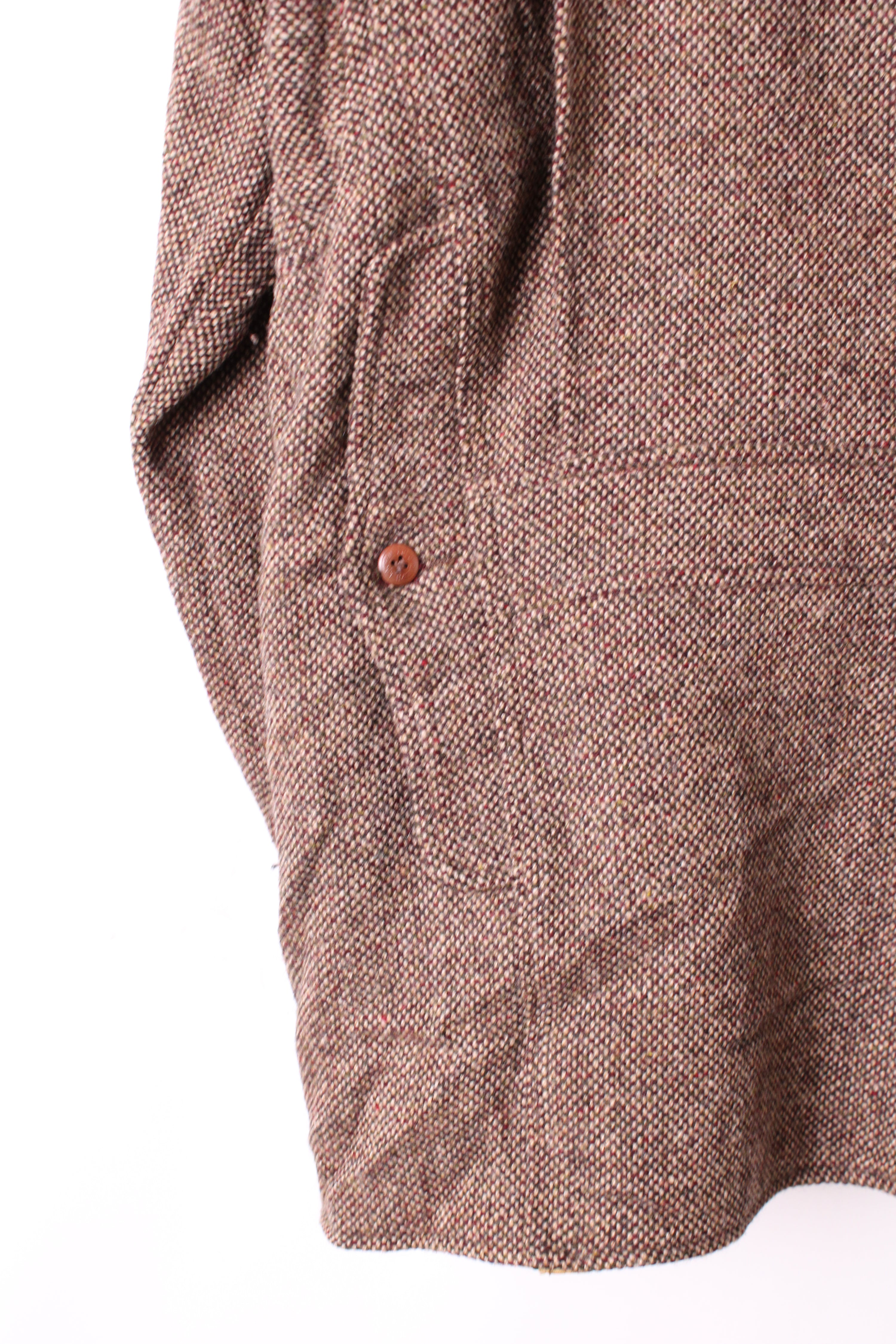 RALPH LAUREN HUNTING JACKET REVERSIBLE WOOL/CANVAS - L