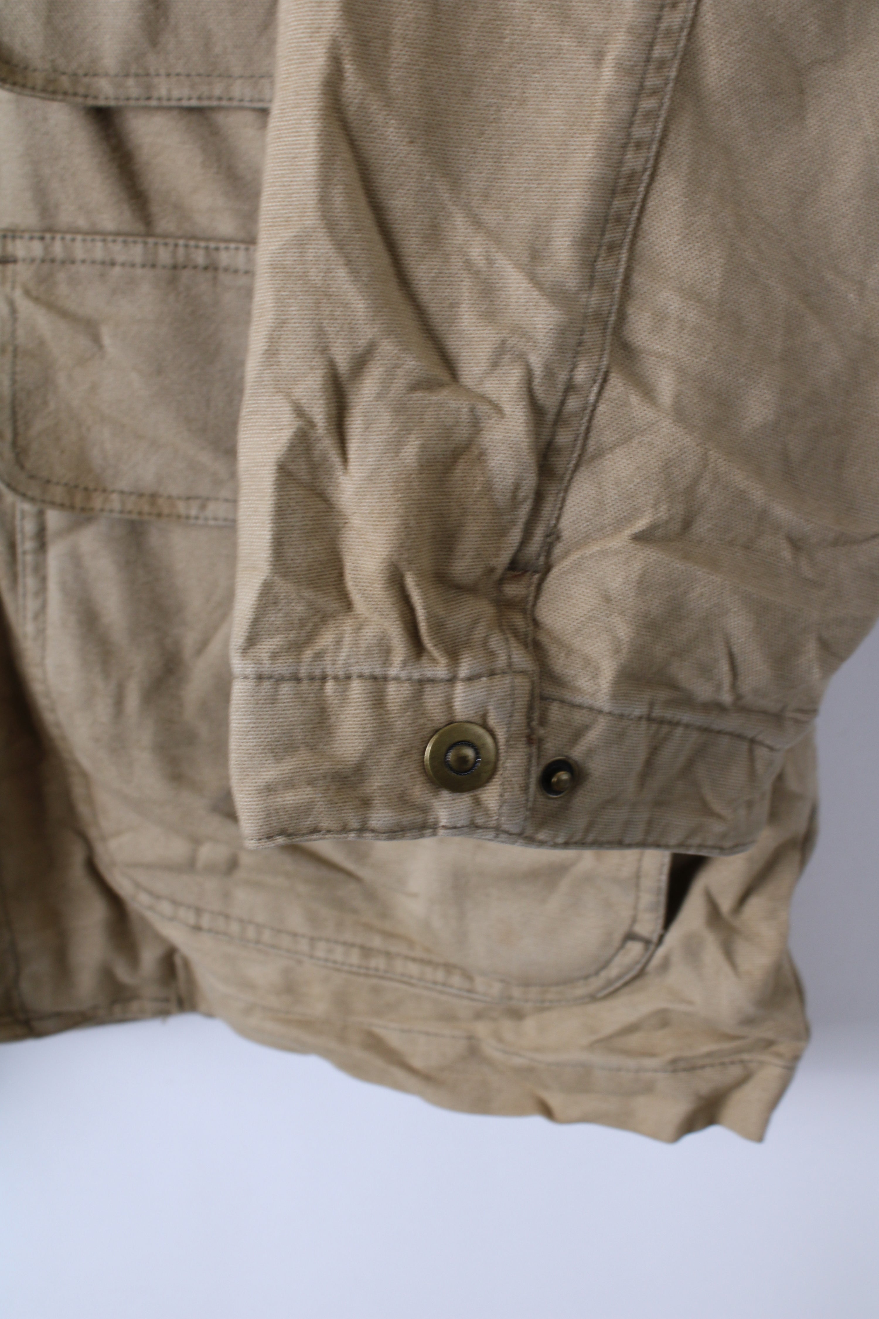VINTAGE HUNTING JACKET CANVAS FADED BEIGE - L