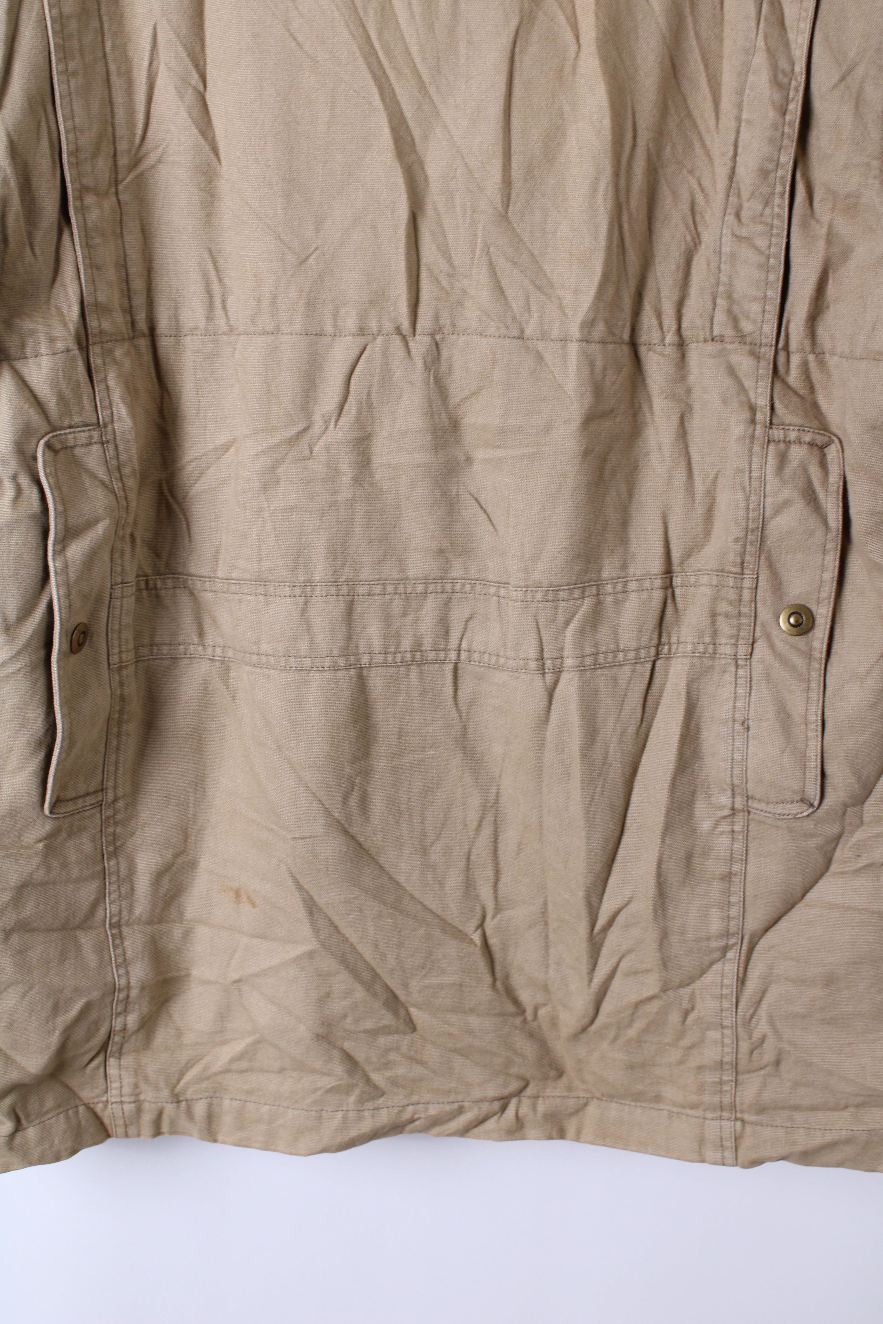 VINTAGE HUNTING JACKET CANVAS FADED BEIGE - L