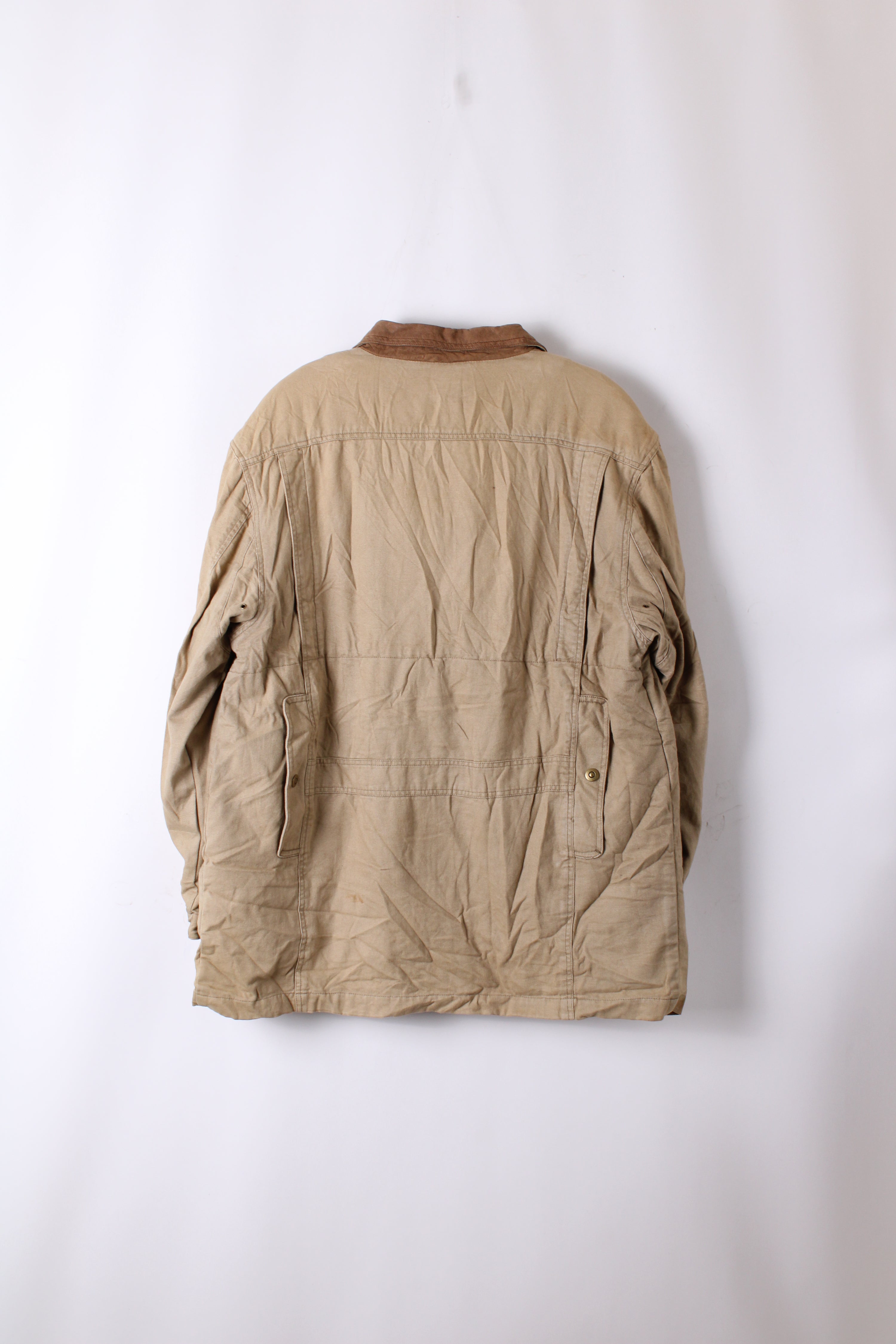 VINTAGE HUNTING JACKET CANVAS FADED BEIGE - L