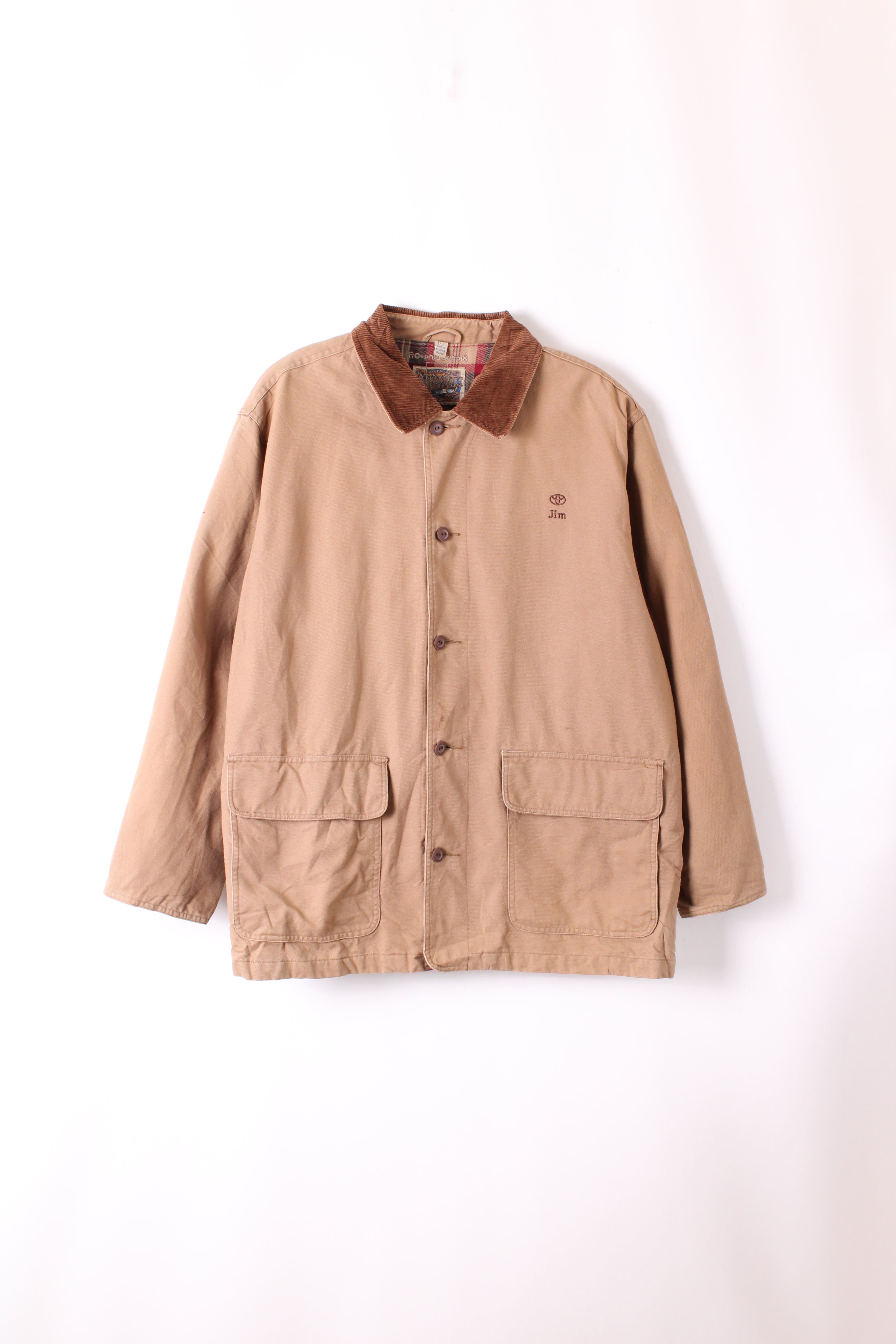 VINTAGE BARN JACKET TOYOTA CANVAS BROWN - L