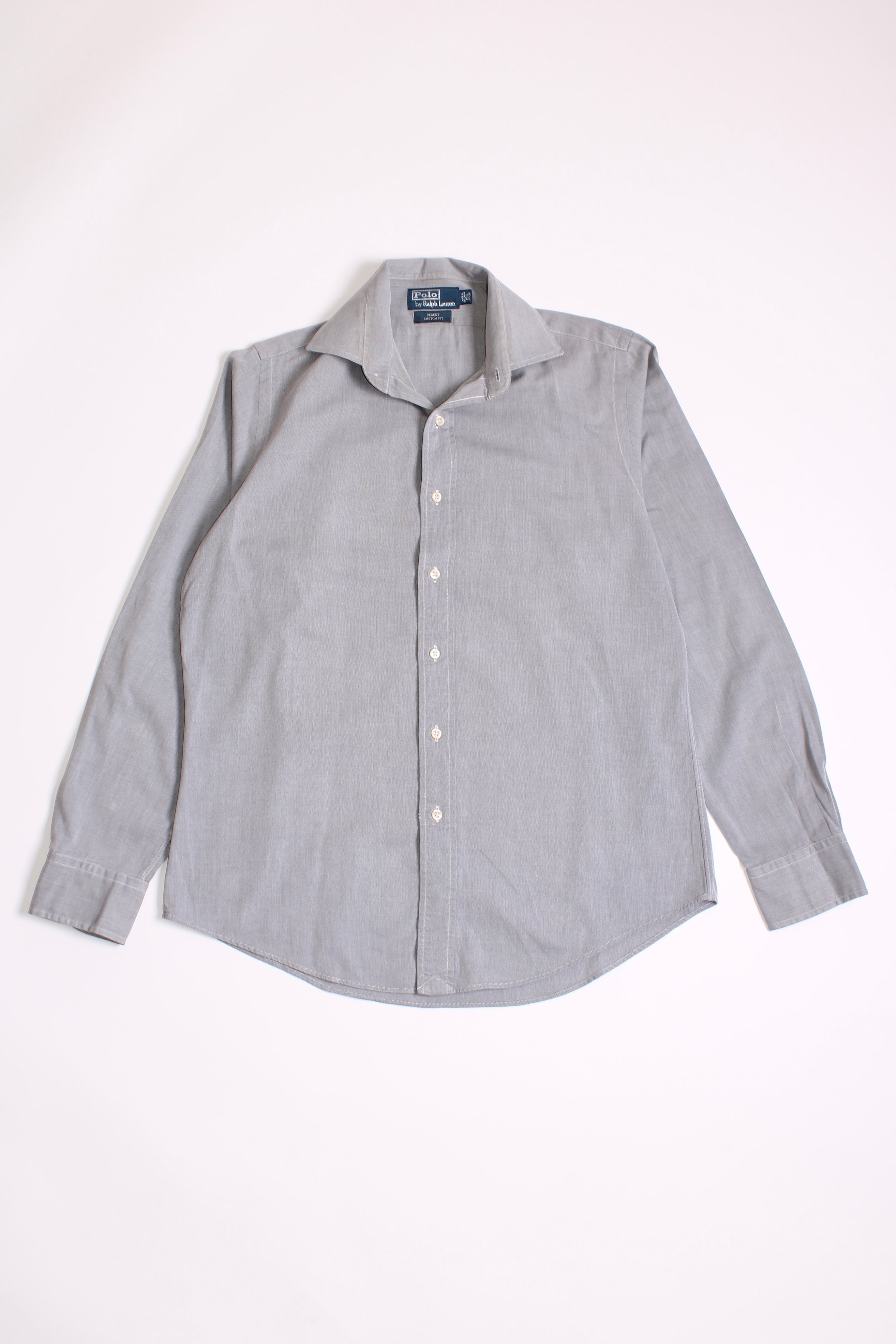 RALPH LAUREN COTTON SHIRT GREY  - M