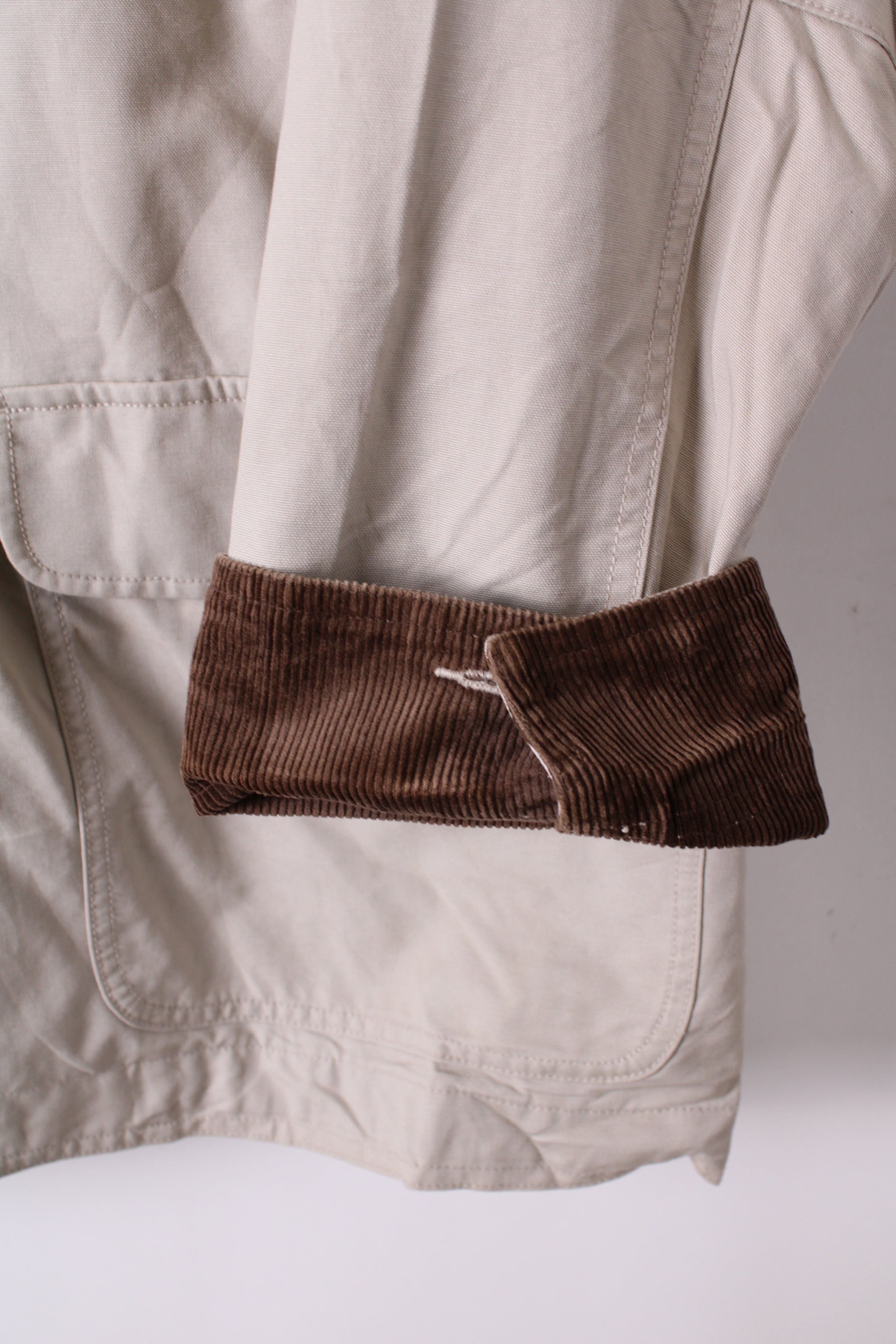 LL BEAN VINTAGE HUNTING JACKET CANVAS BEIGE - L