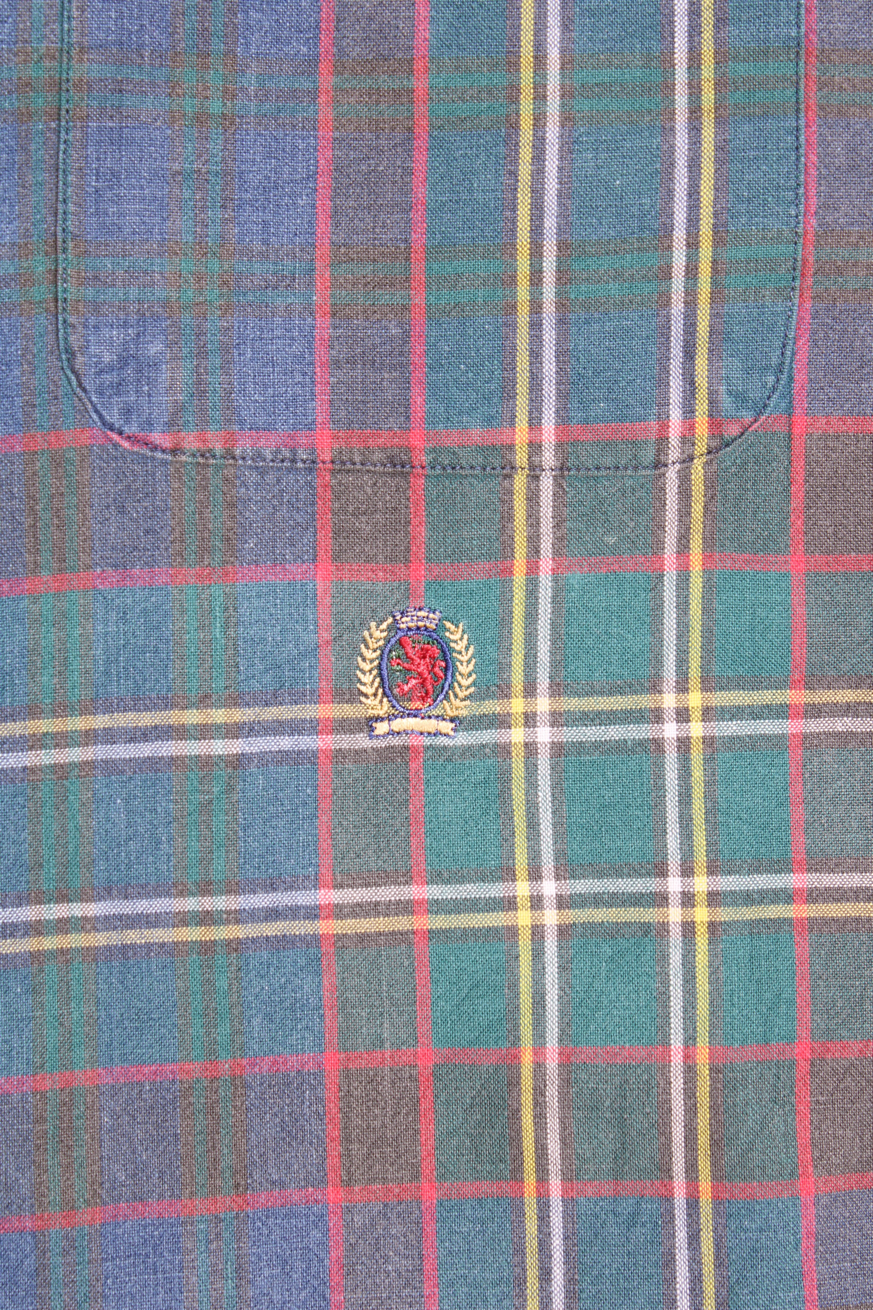 TOMMY HILFIGER VINTAGE CHECKED COTTON SHIRT - M