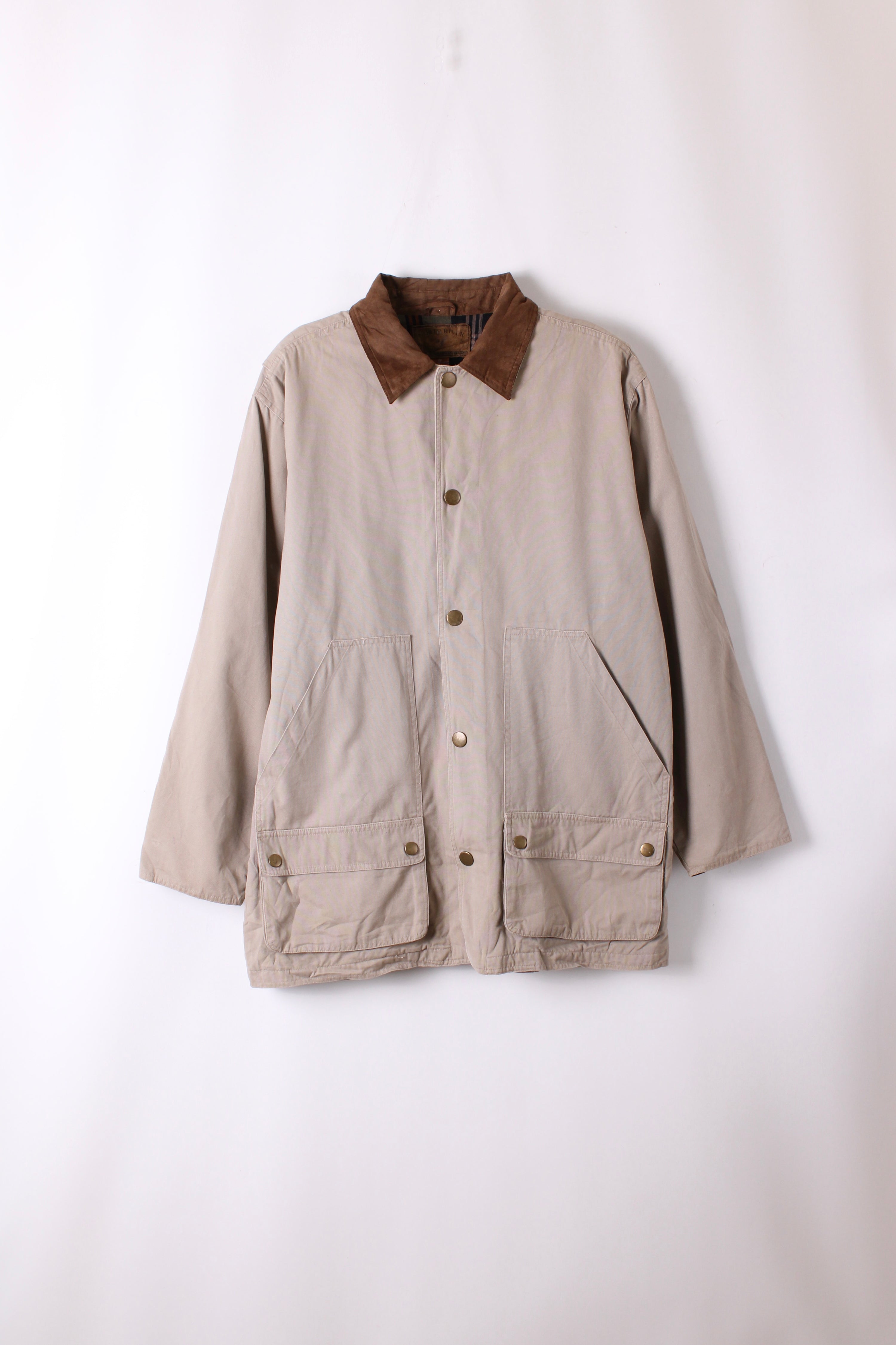 VINTAGE HUNTING JACKET COTTON BEIGE - M