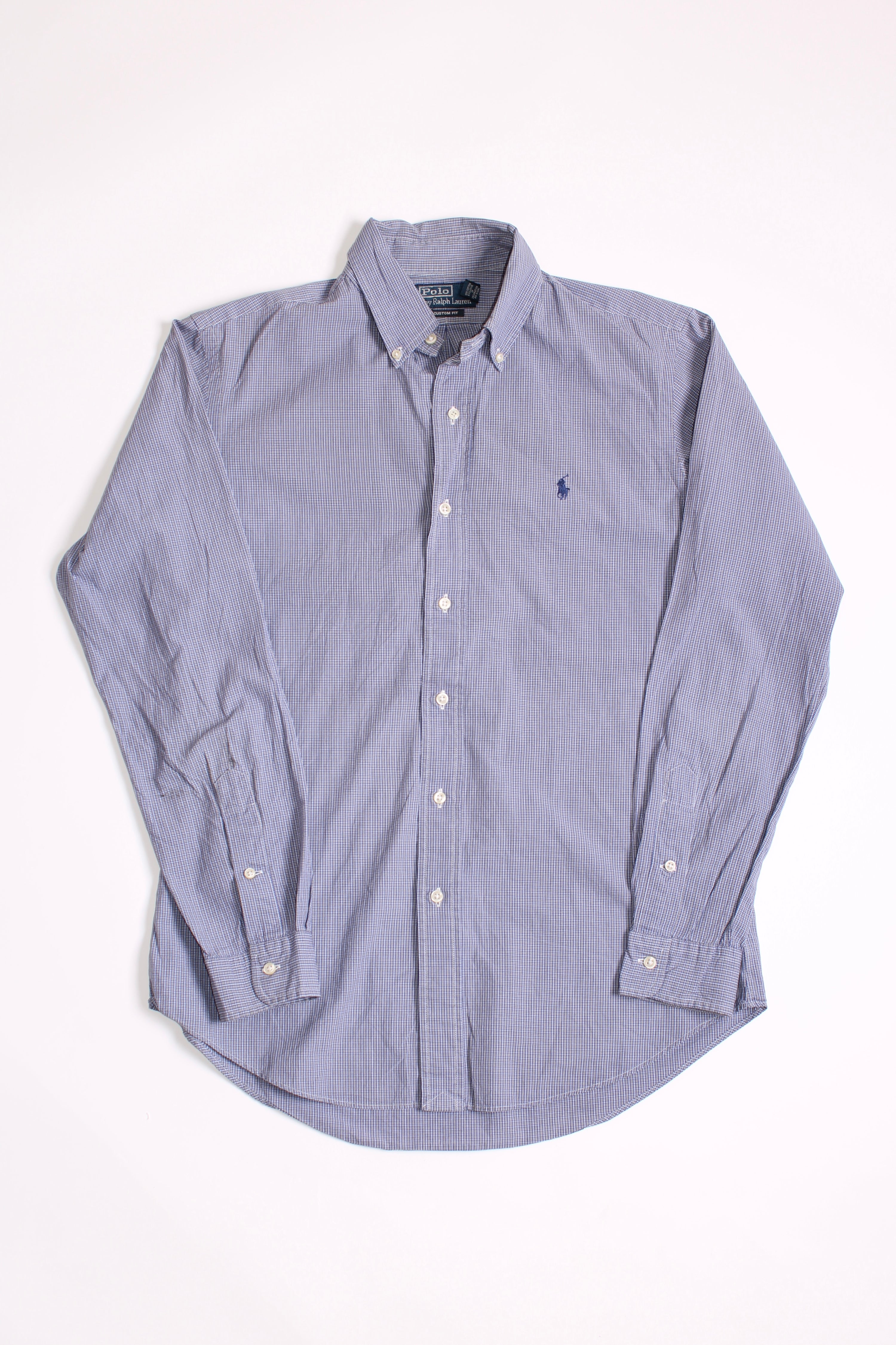 RALPH LAUREN BUTTON DOWN CHECKED SHIRT - M