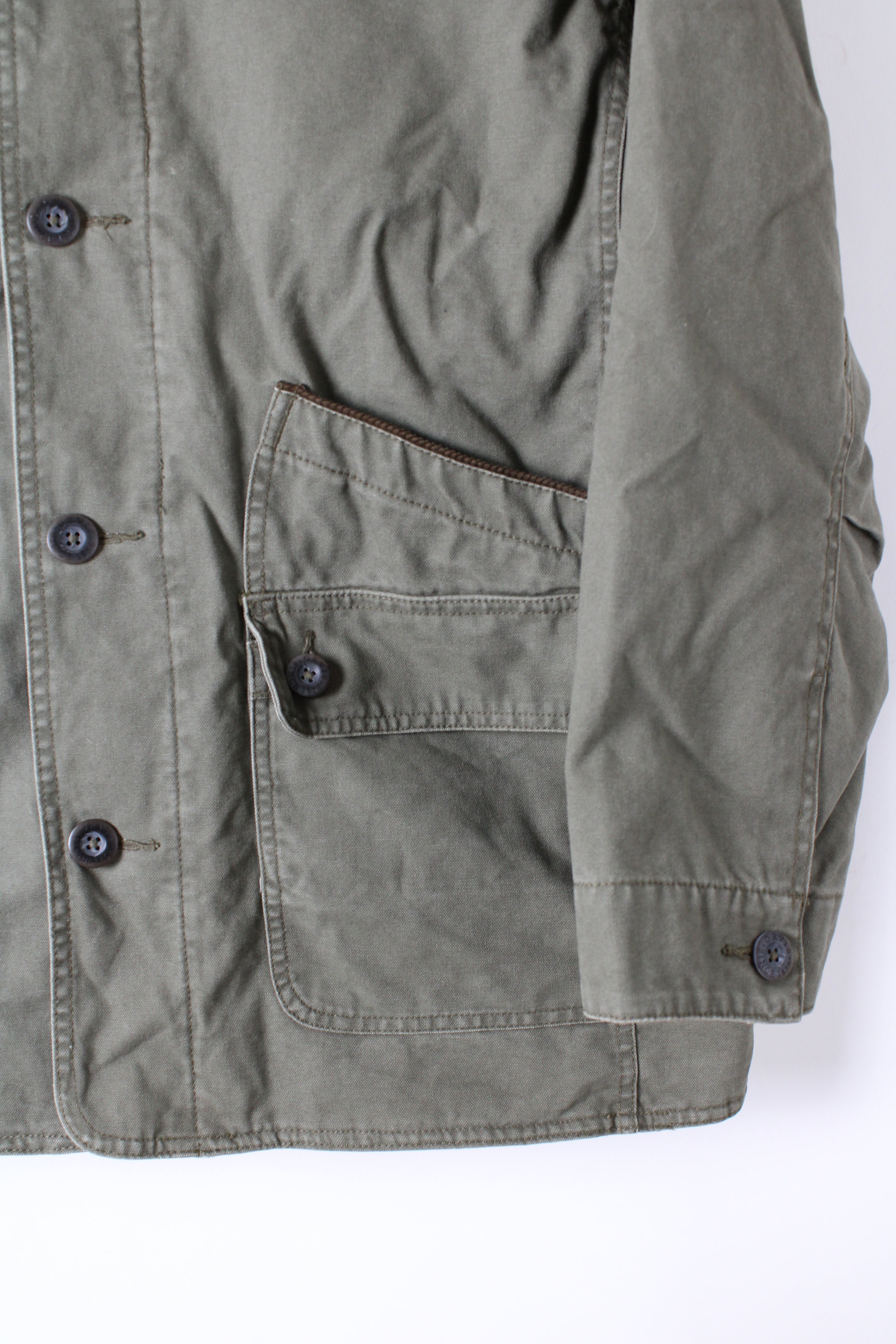 VINTAGE HUNTING JACKET CANVAS FADED GREEN - XL