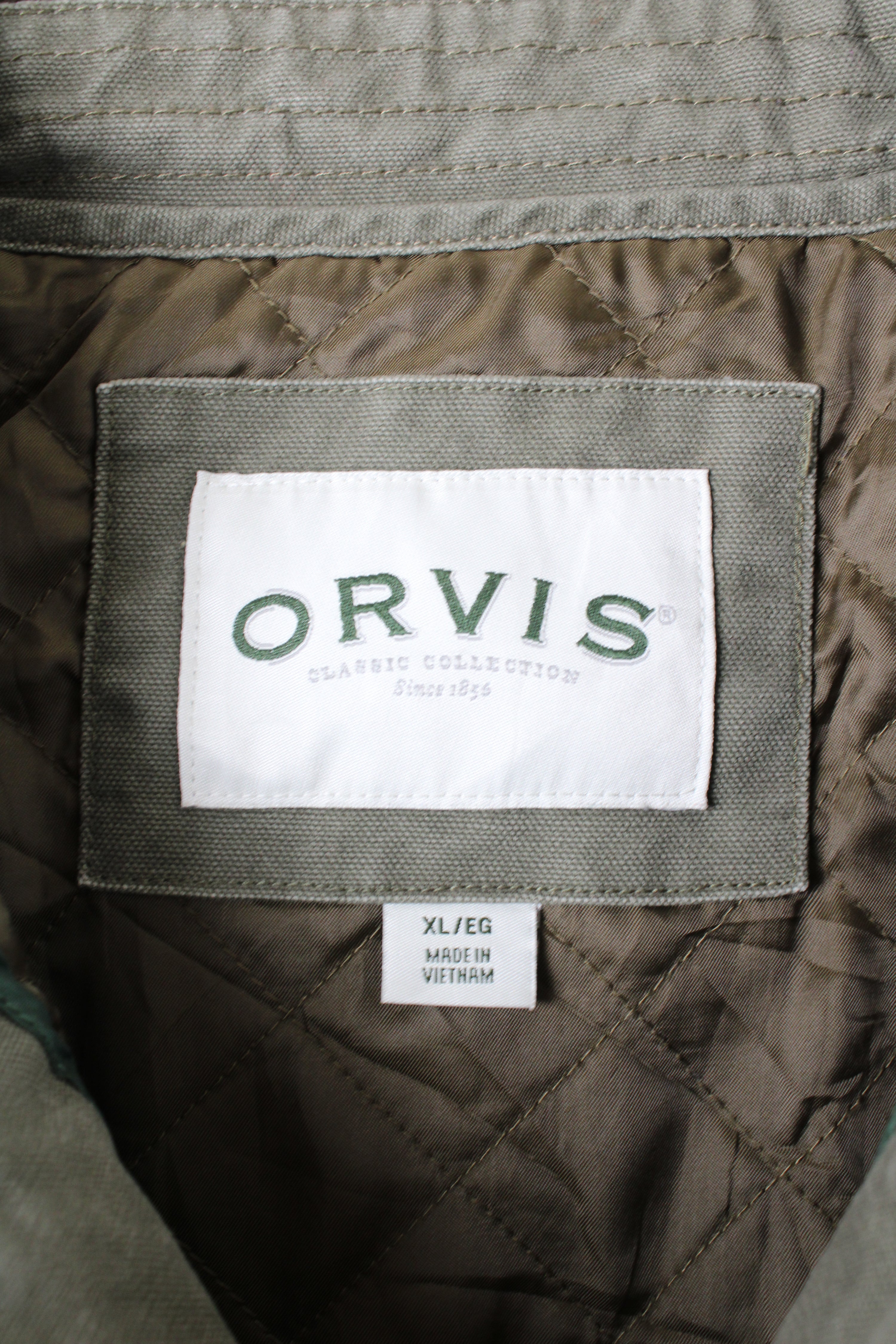 VINTAGE HUNTING JACKET CANVAS FADED GREEN - XL