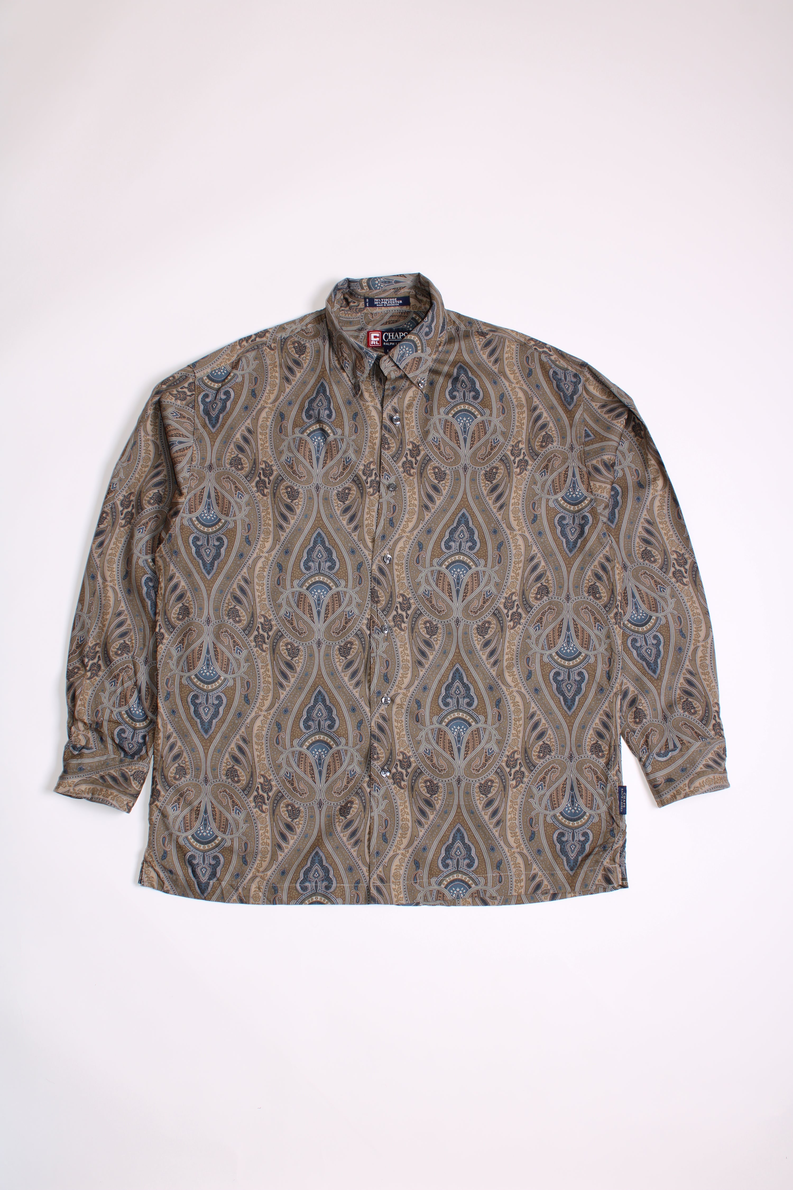 RALPH LAUREN CHAPS PAISLEY SHIRT - L