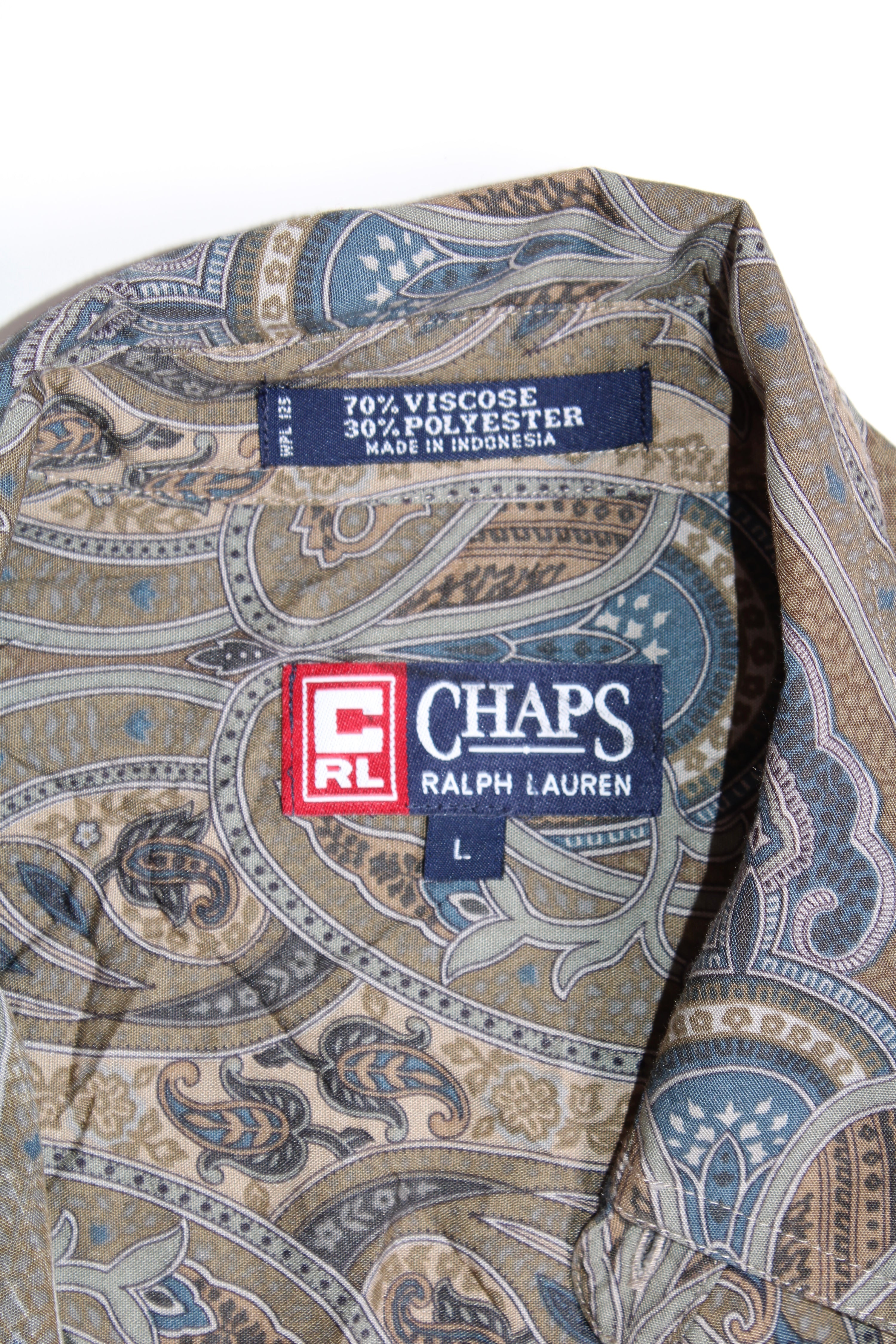 RALPH LAUREN CHAPS PAISLEY SHIRT - L