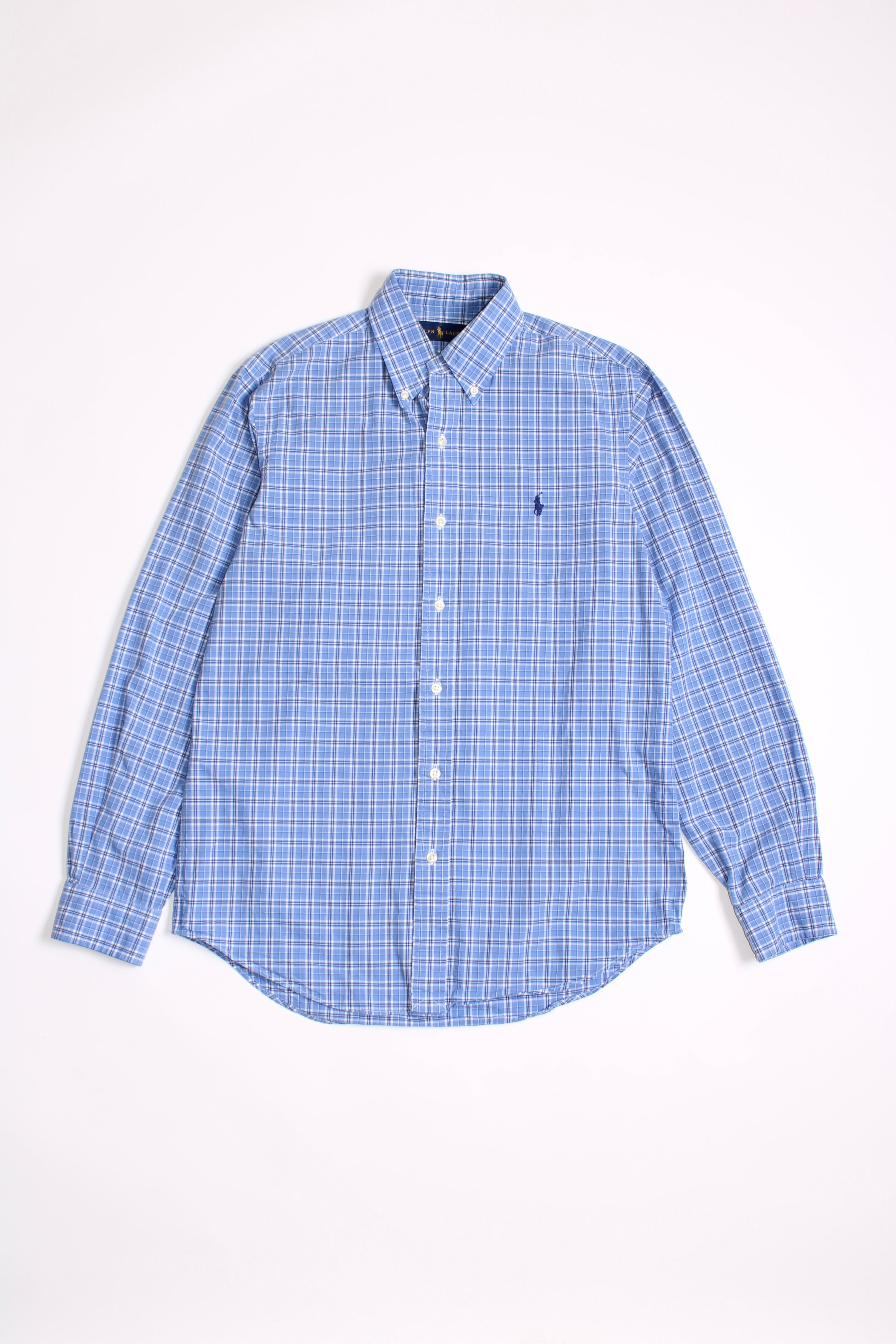 RALPH LAUREN BUTTON DOWN CHECKED SHIRT - S