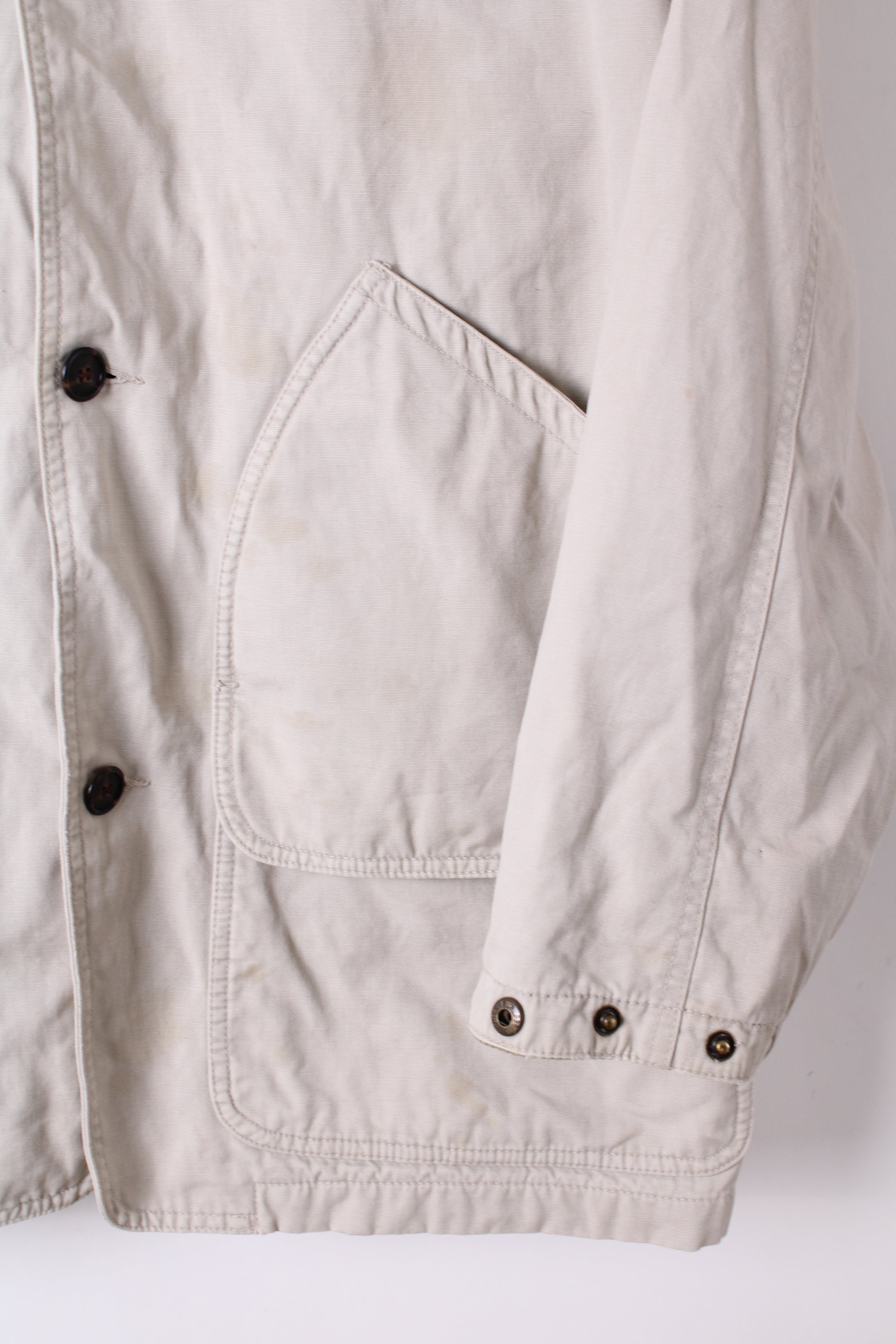 VINTAGE HUNTING JACKET COTTON BEIGE - L