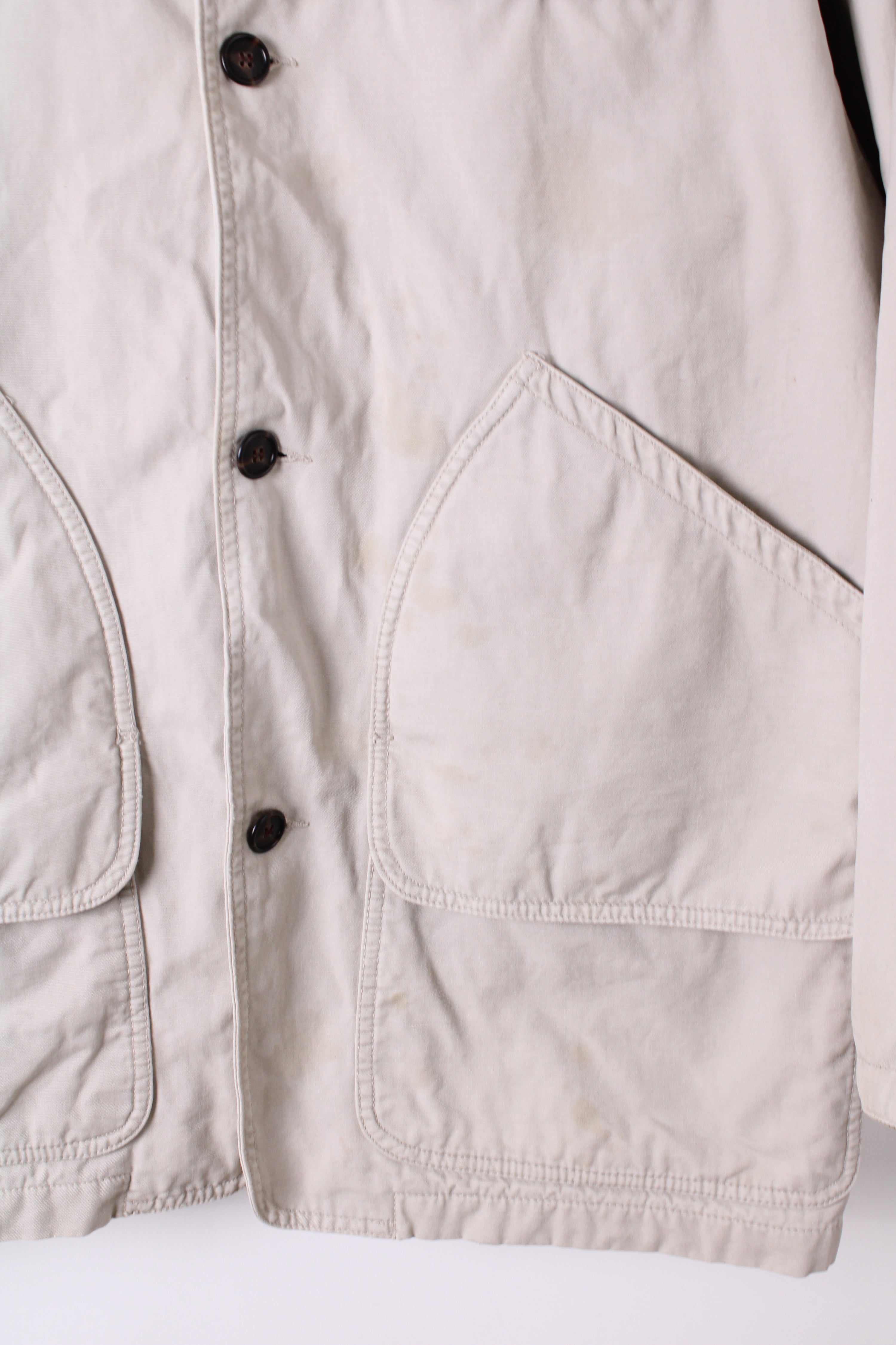VINTAGE HUNTING JACKET COTTON BEIGE - L