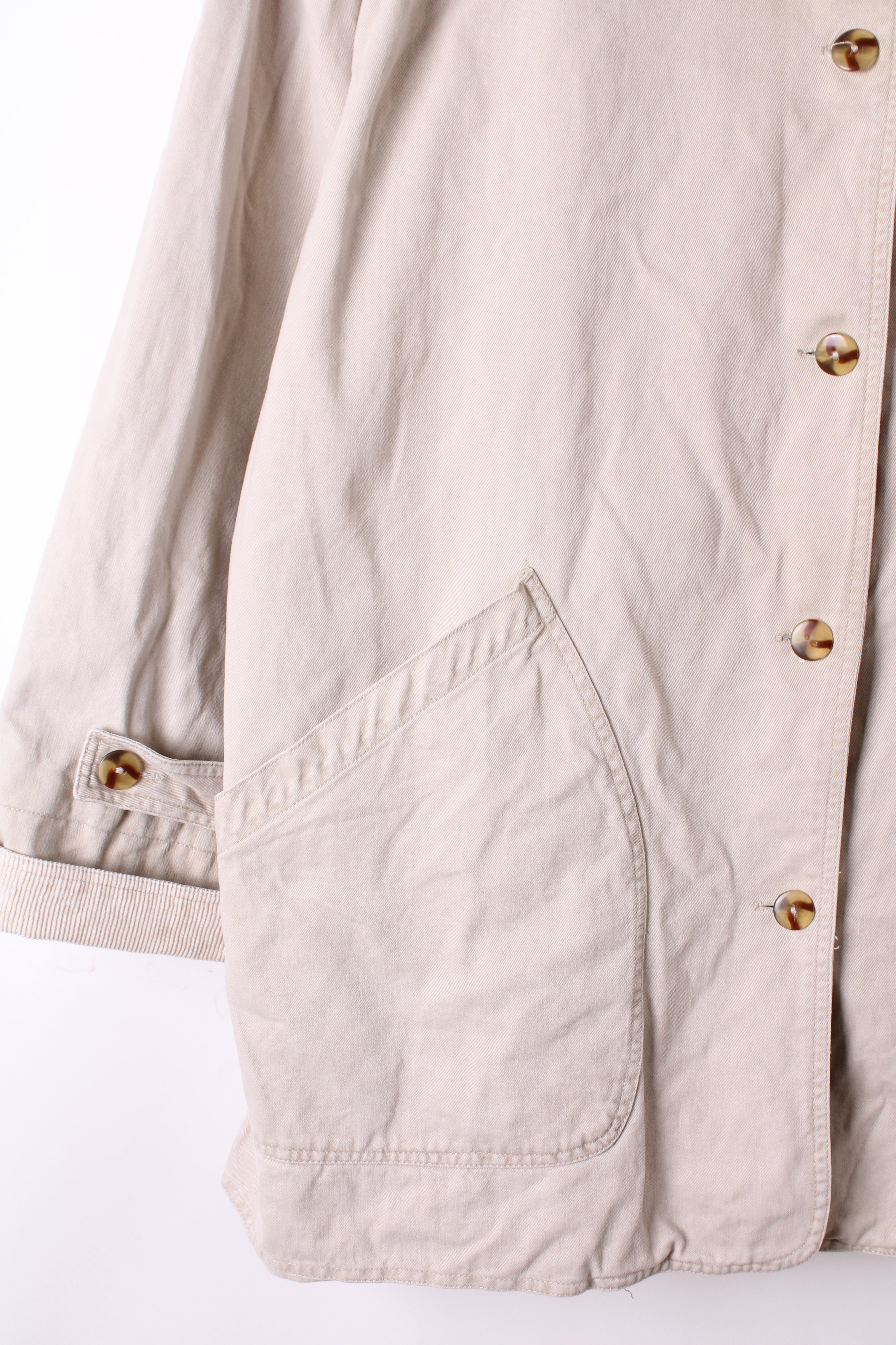 VINTAGE HUNTING JACKET COTTON BEIGE - L