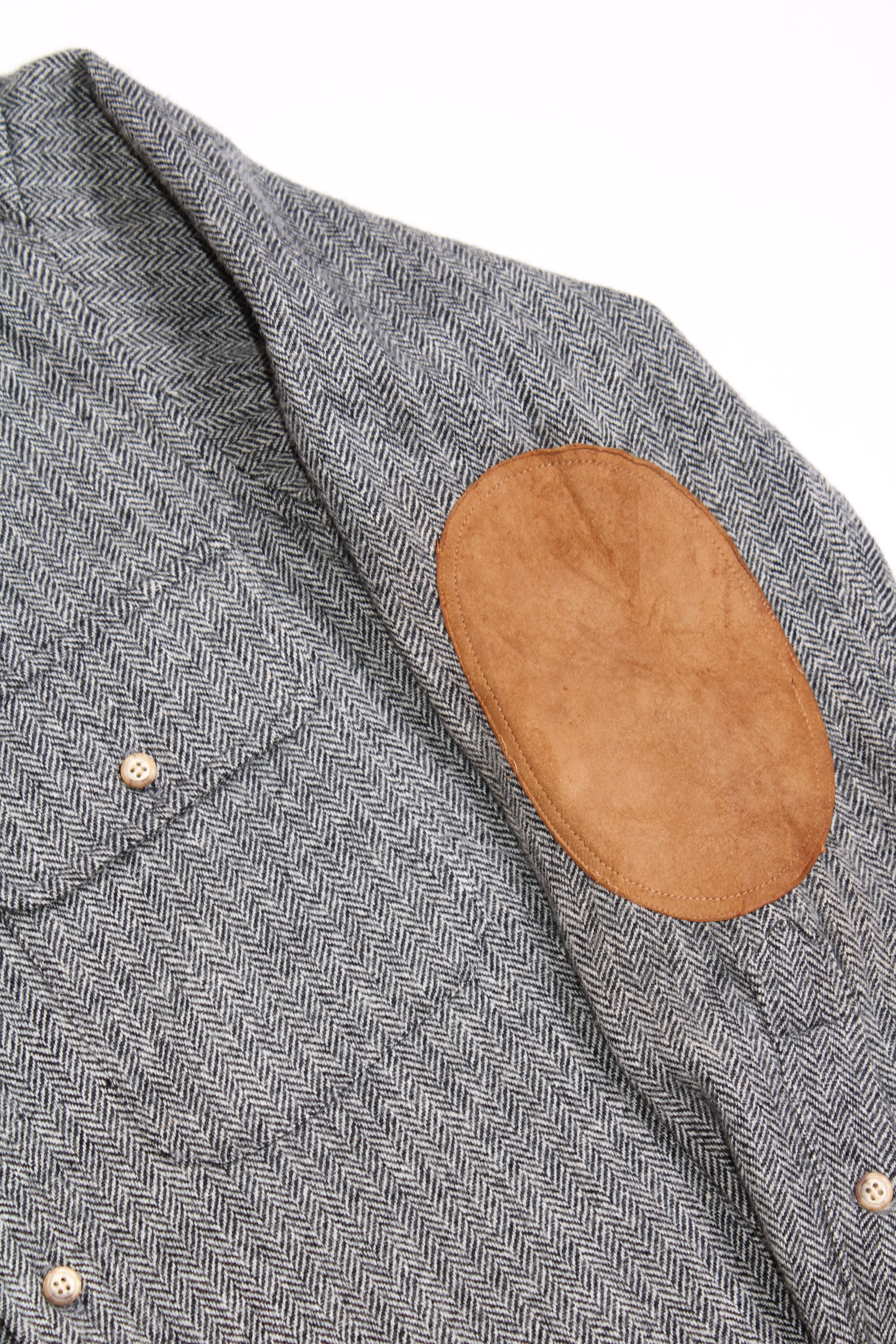 RALPH LAUREN HARRINGBONE WOOL SHIRT - L