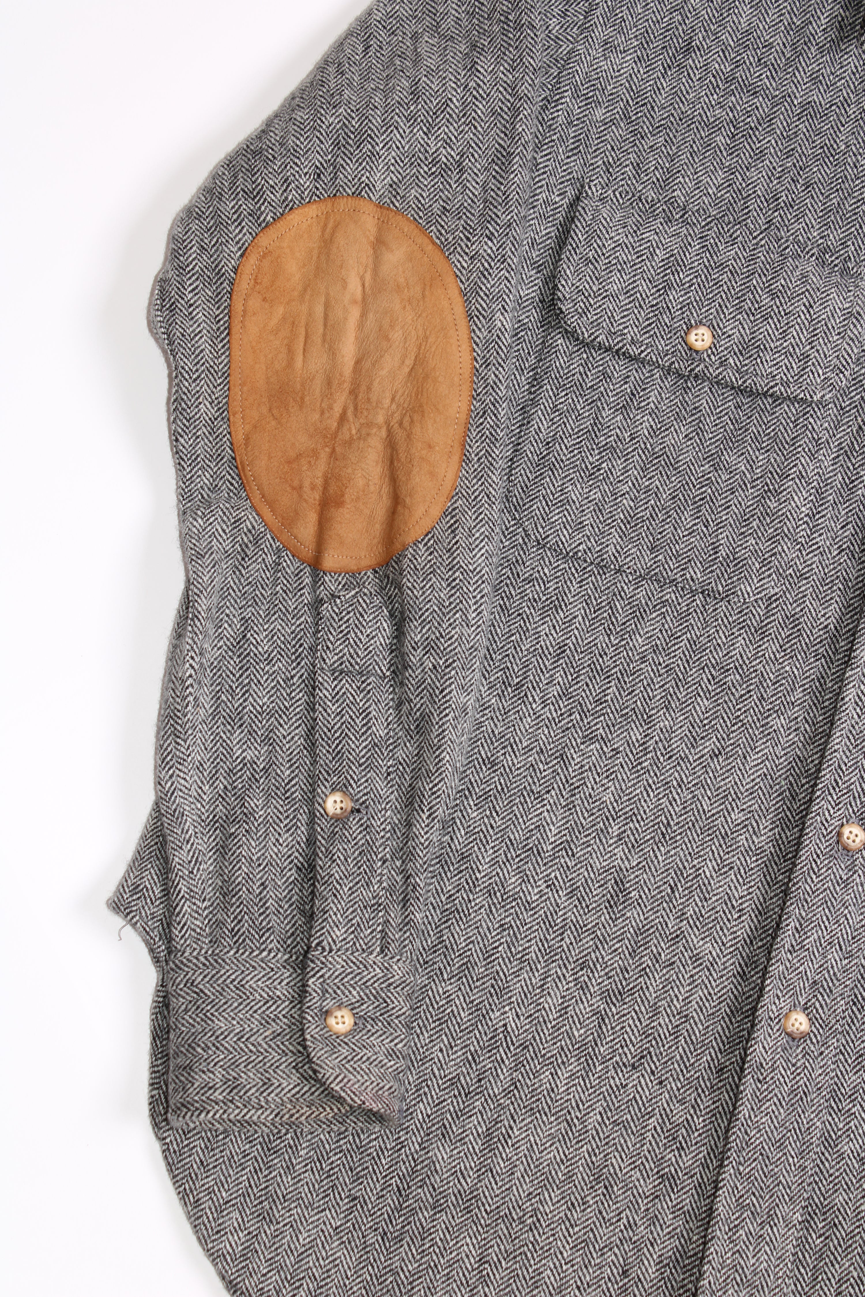 RALPH LAUREN HARRINGBONE WOOL SHIRT - L