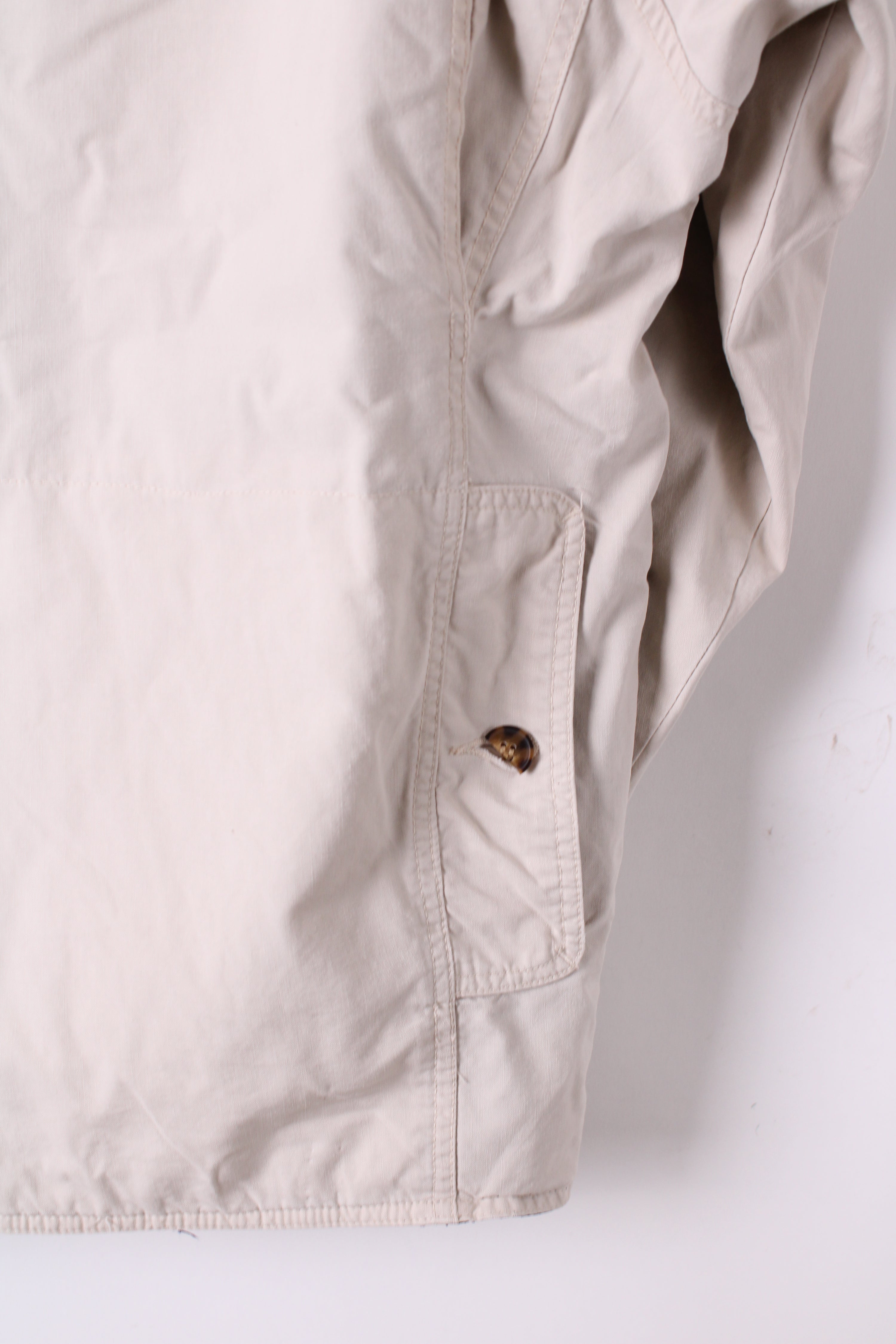 VINTAGE HUNTING JACKET REVERSIBLE COAT WHITE BLUE - M