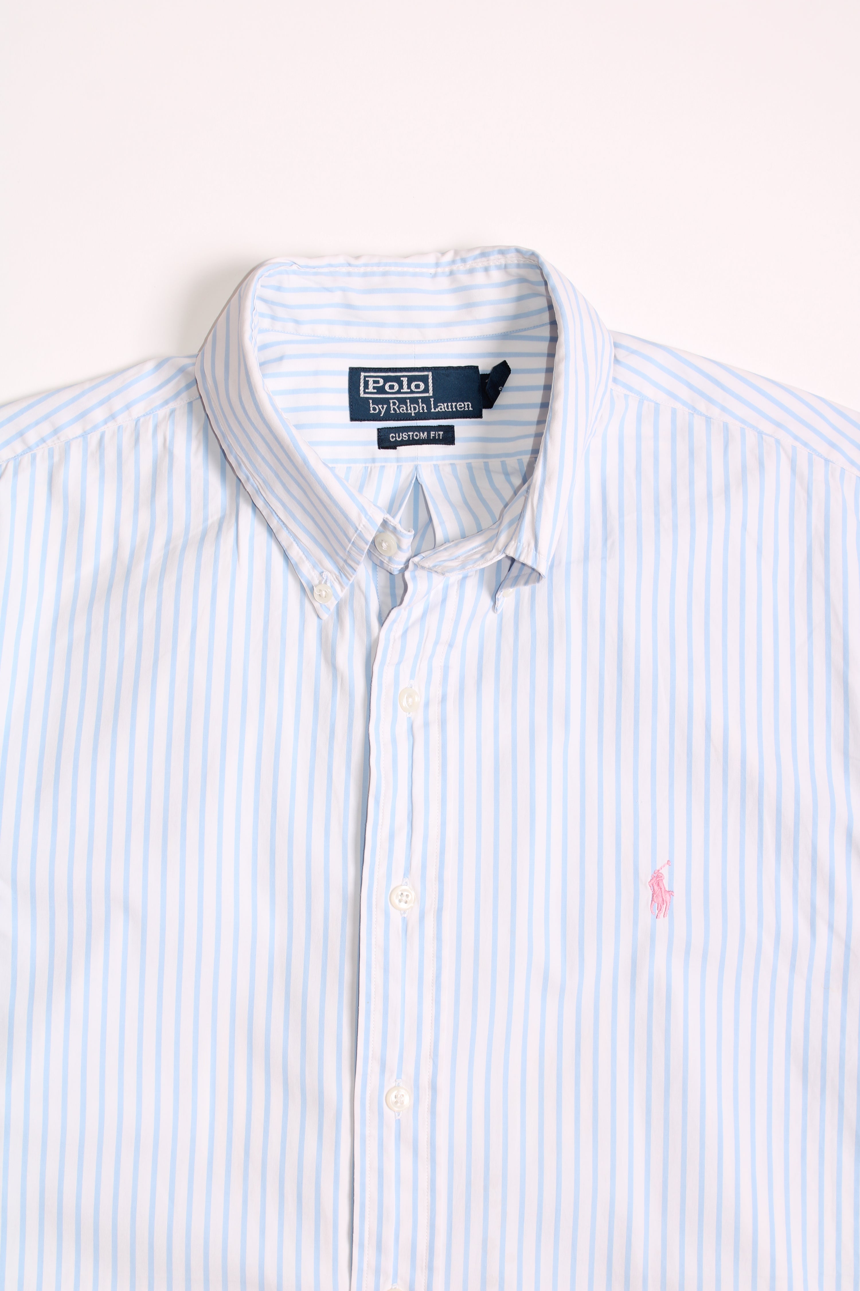 RALPH LAUREN COTTON STRIPED SHORT SLEEVES SHIRT - XL