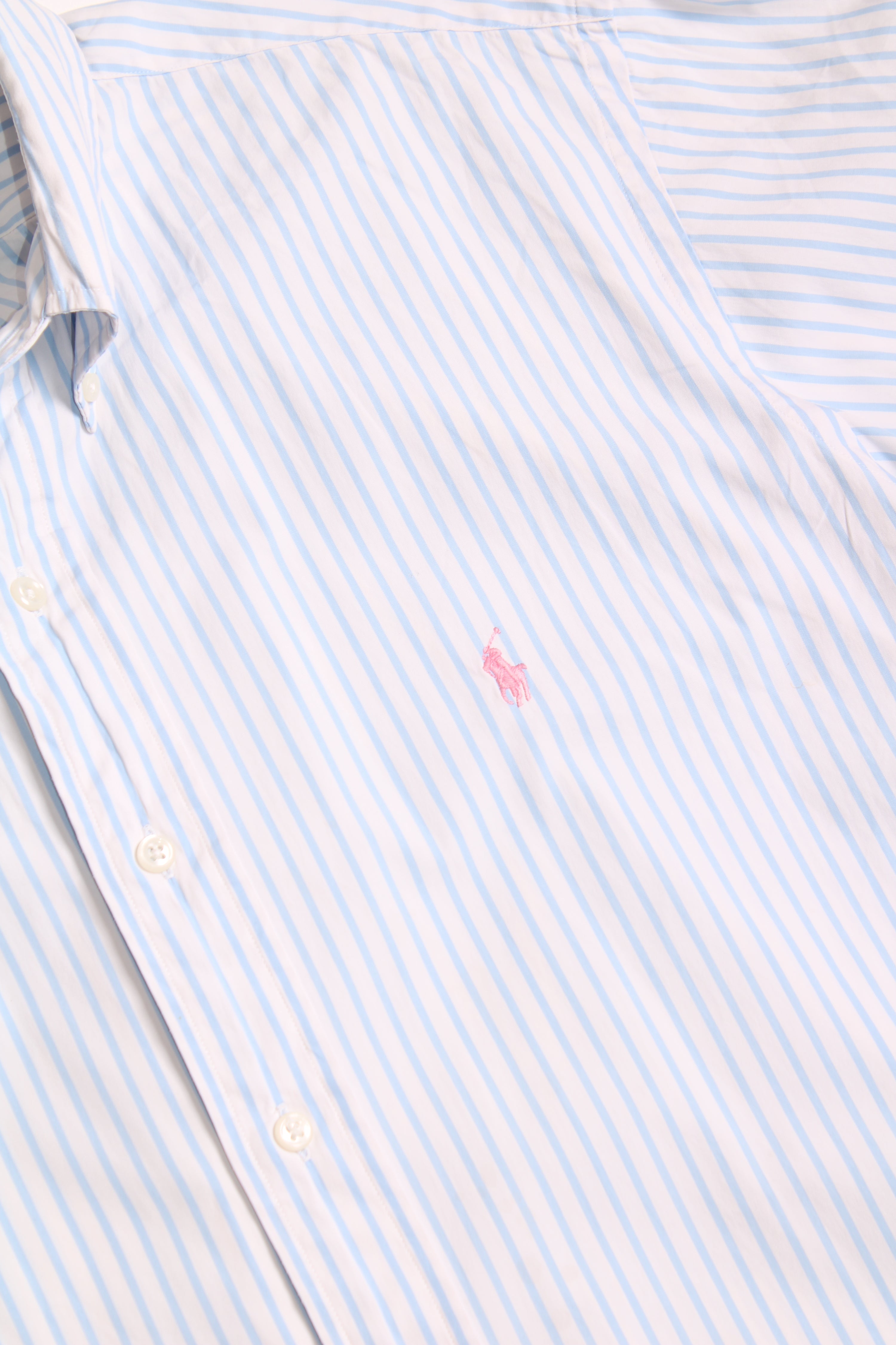 RALPH LAUREN COTTON STRIPED SHORT SLEEVES SHIRT - XL