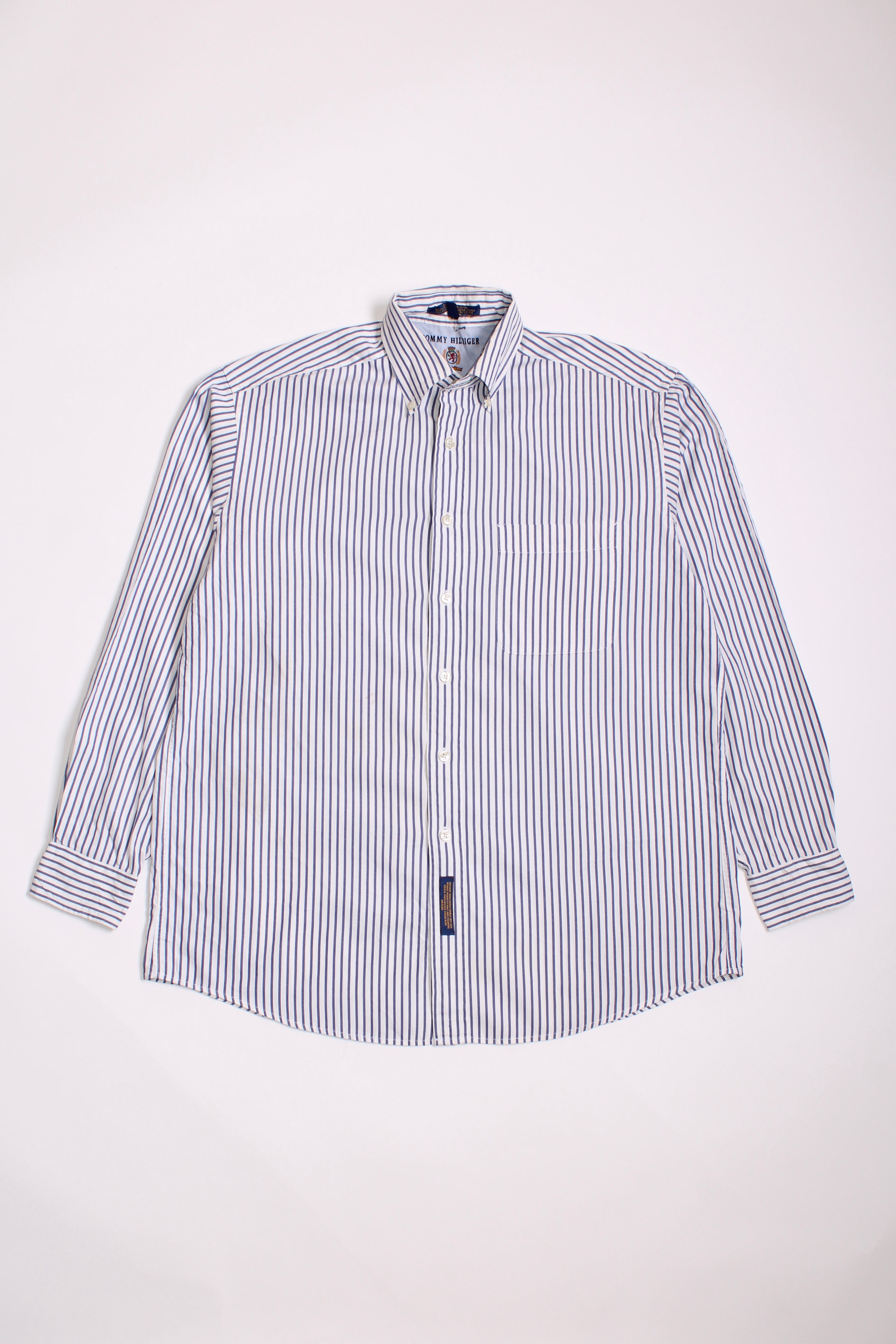 TOMMY HILFIGER VINTAGE COTTON STRIPED SHIRT BLUE - M