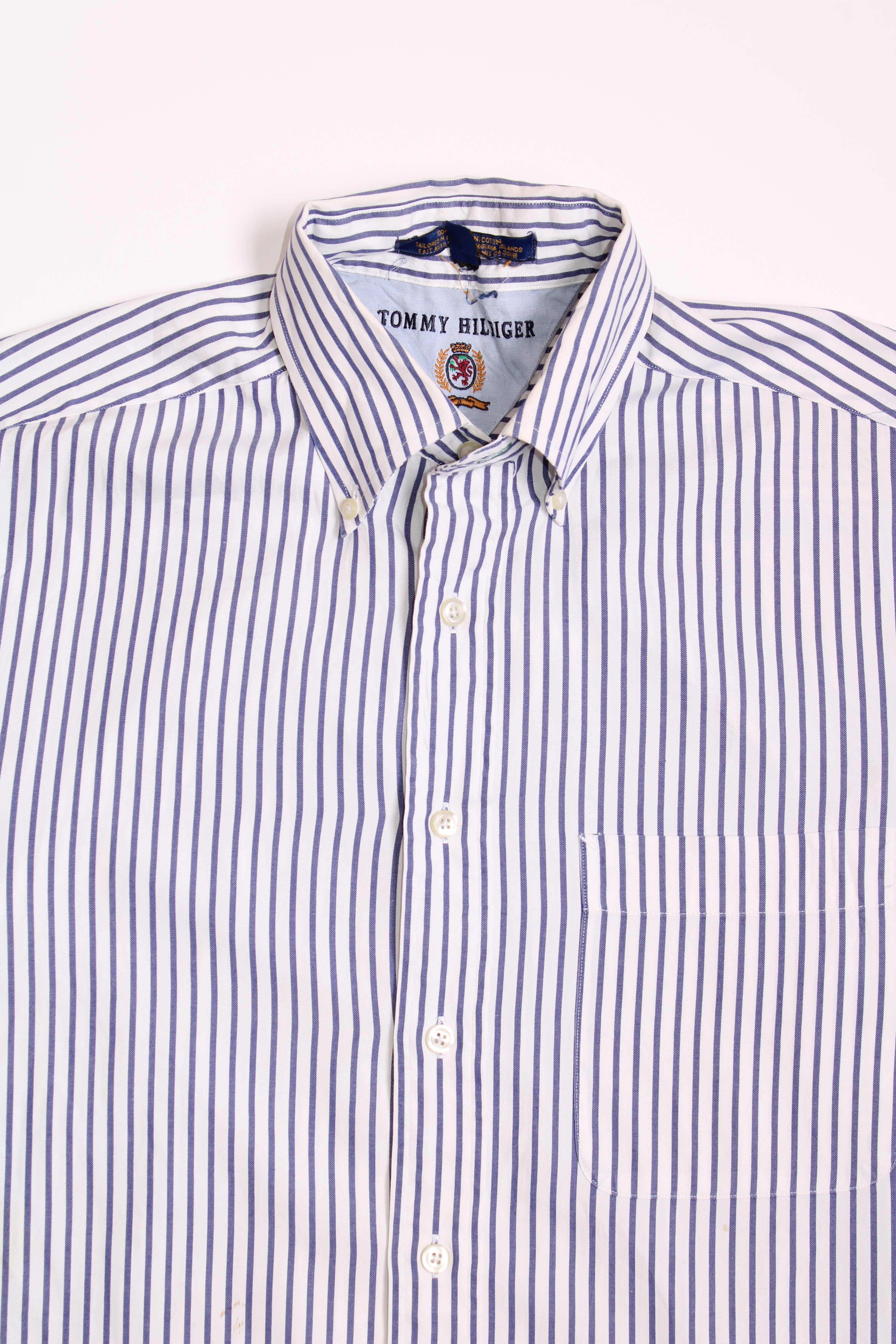 TOMMY HILFIGER VINTAGE COTTON STRIPED SHIRT BLUE - M