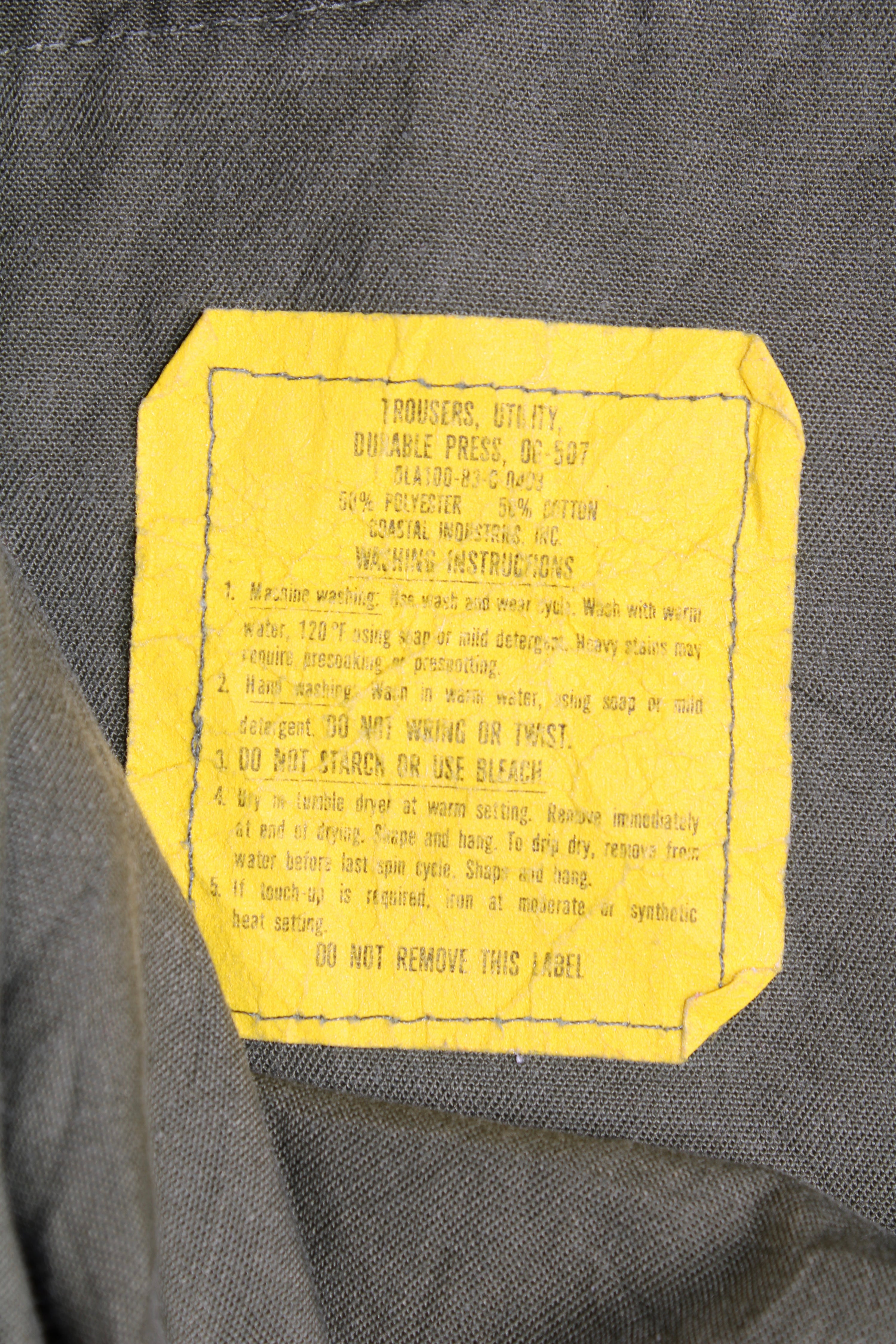 US ARMY OG 507 FATIGUE PANTS GREEN - W34