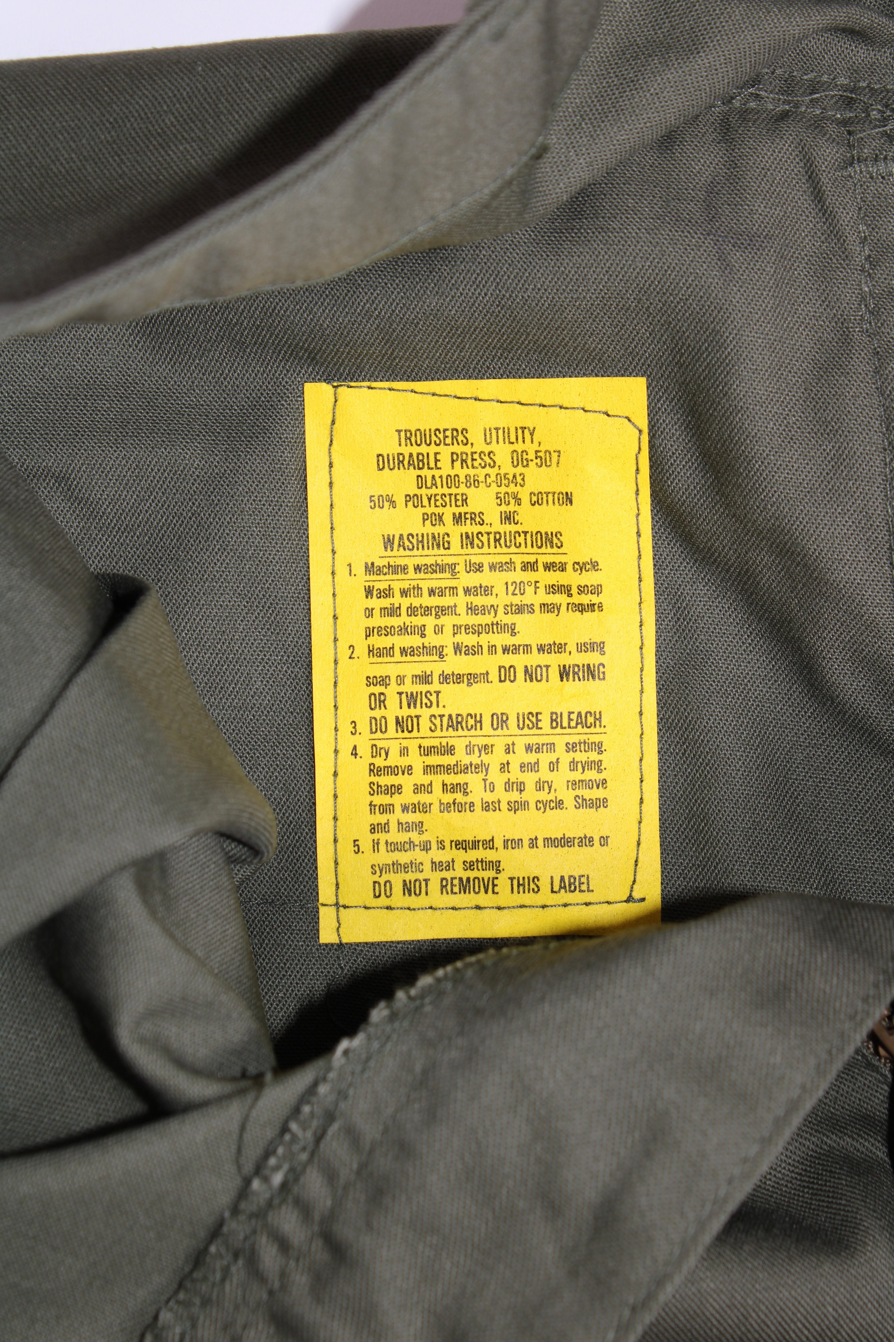 US ARMY OG 507 FATIGUE PANTS GREEN - W30