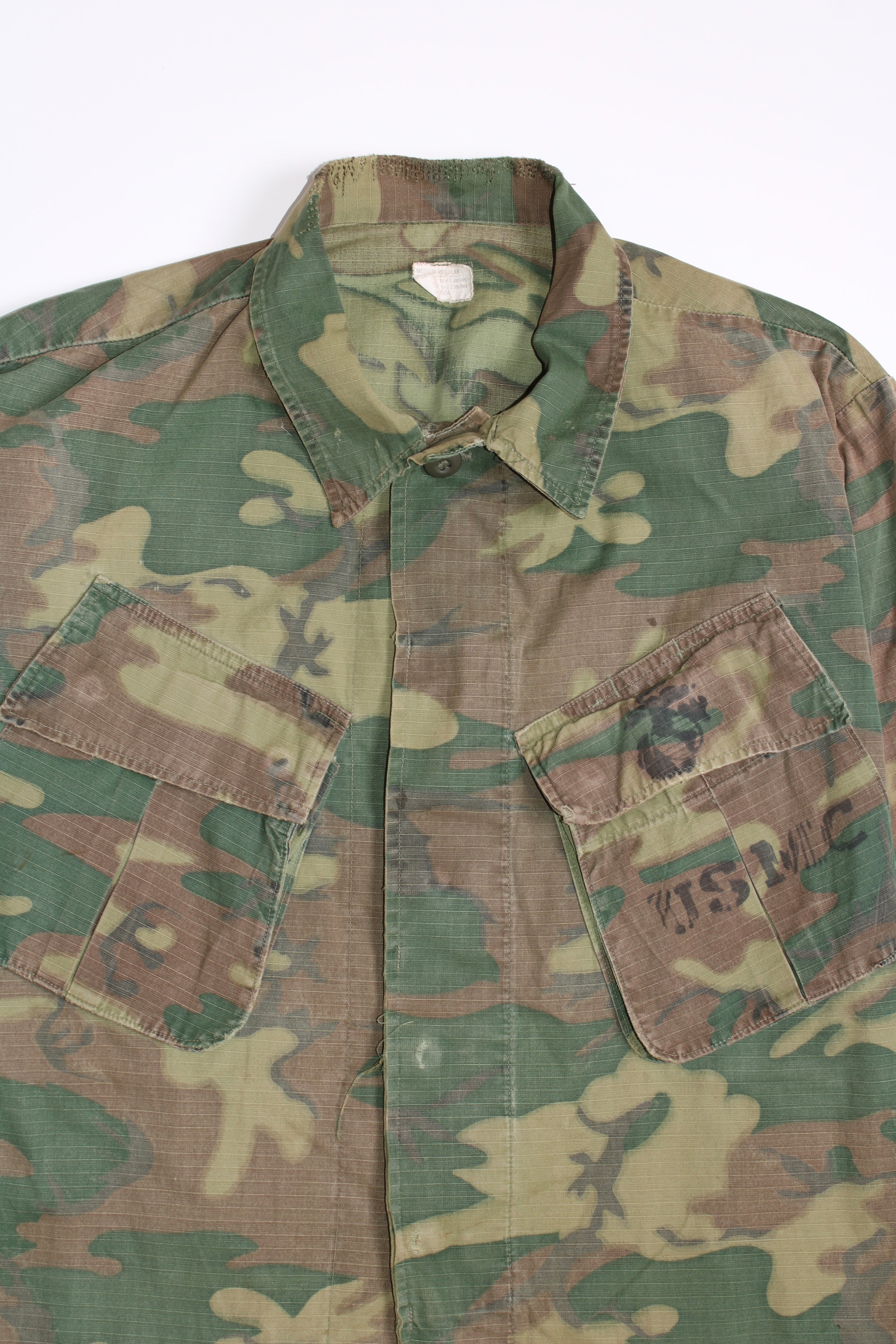 US ARMY JUNGLE JACKET VINTAGE ERDL CAMO VIETNAM - M