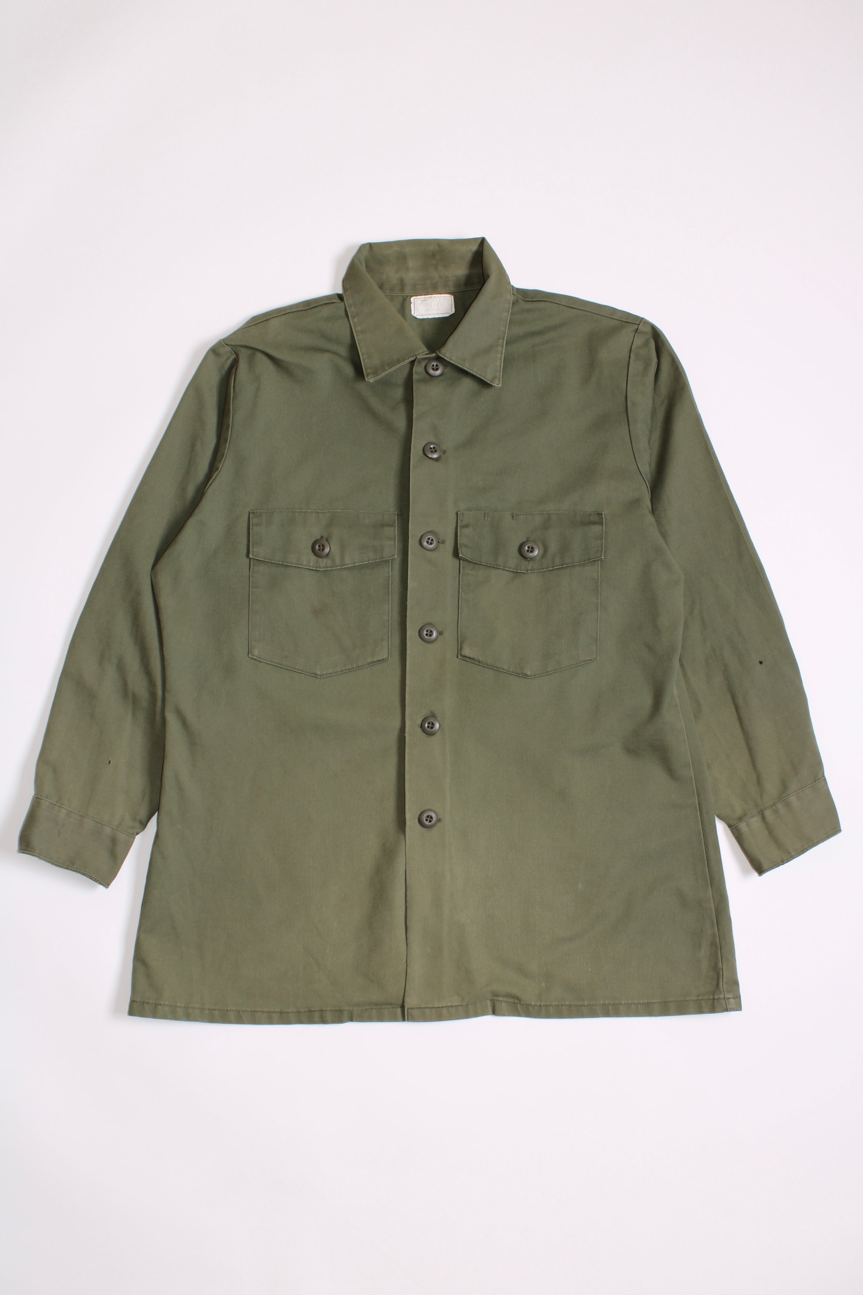 US ARMY OG 507 FATIGUE SHIRT GREEN - M/L