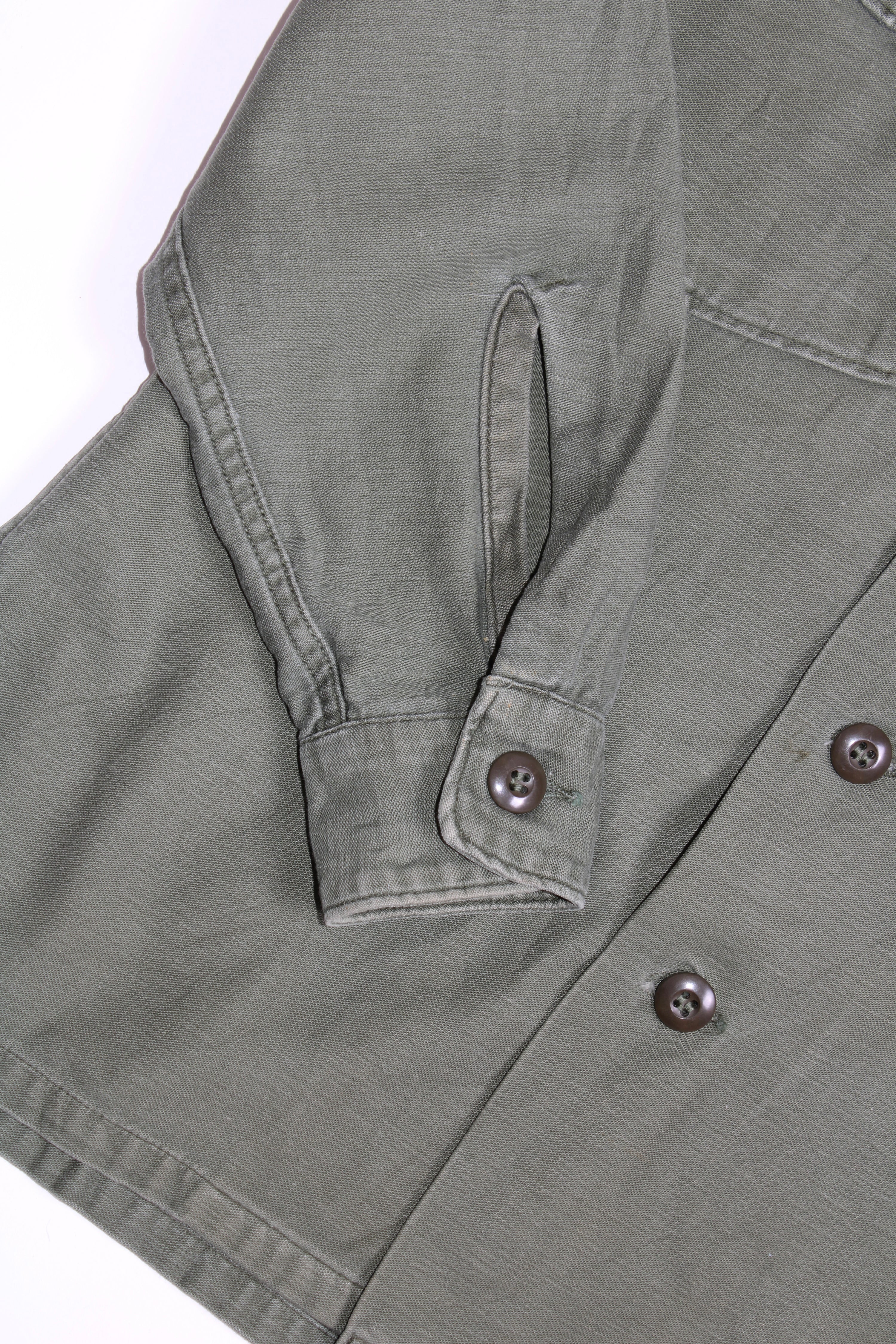US ARMY VINTAGE OG 107 FATIGUE SHIRT GREEN - S/M