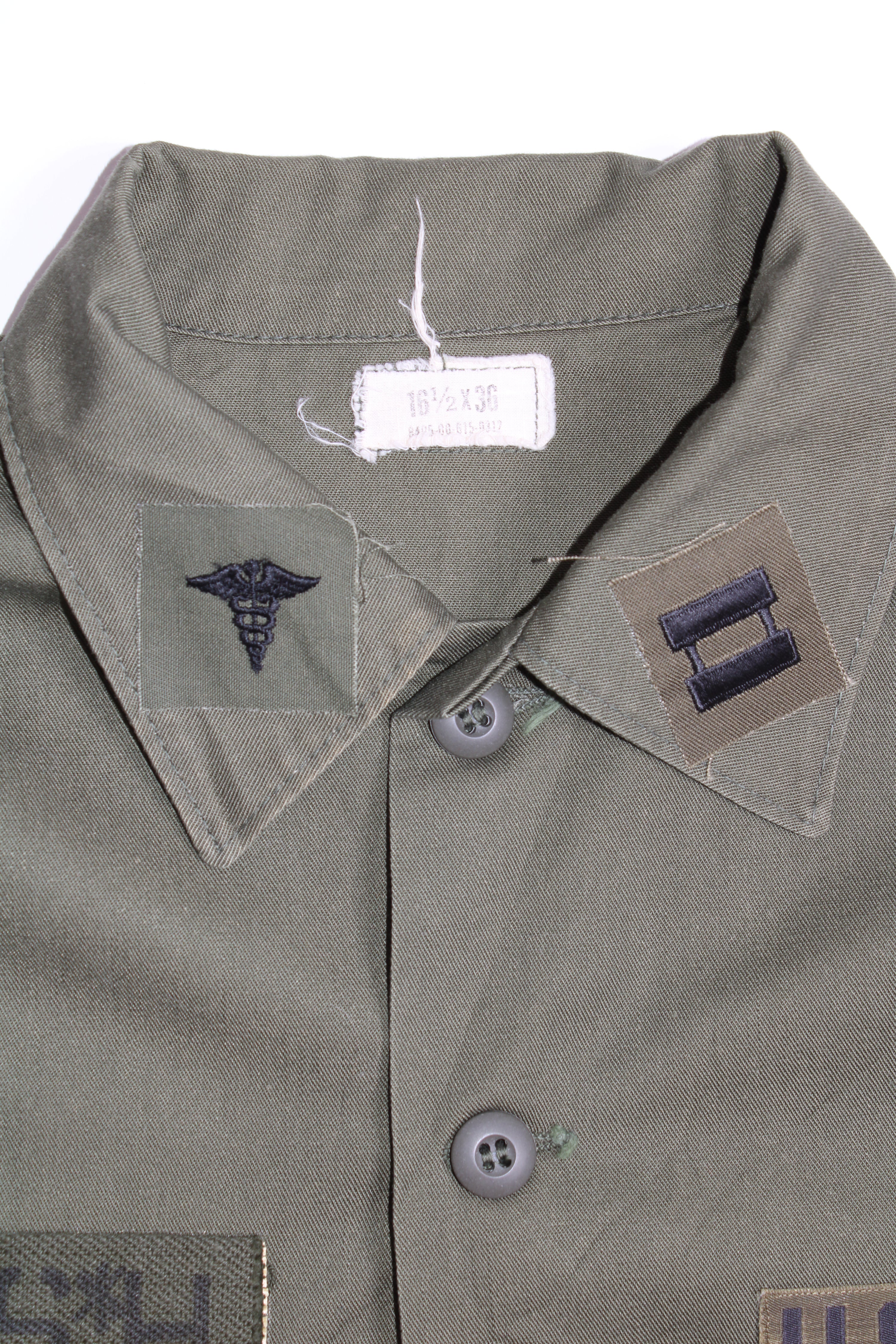 US ARMY OG 507 FATIGUE SHIRT GREEN - M/L