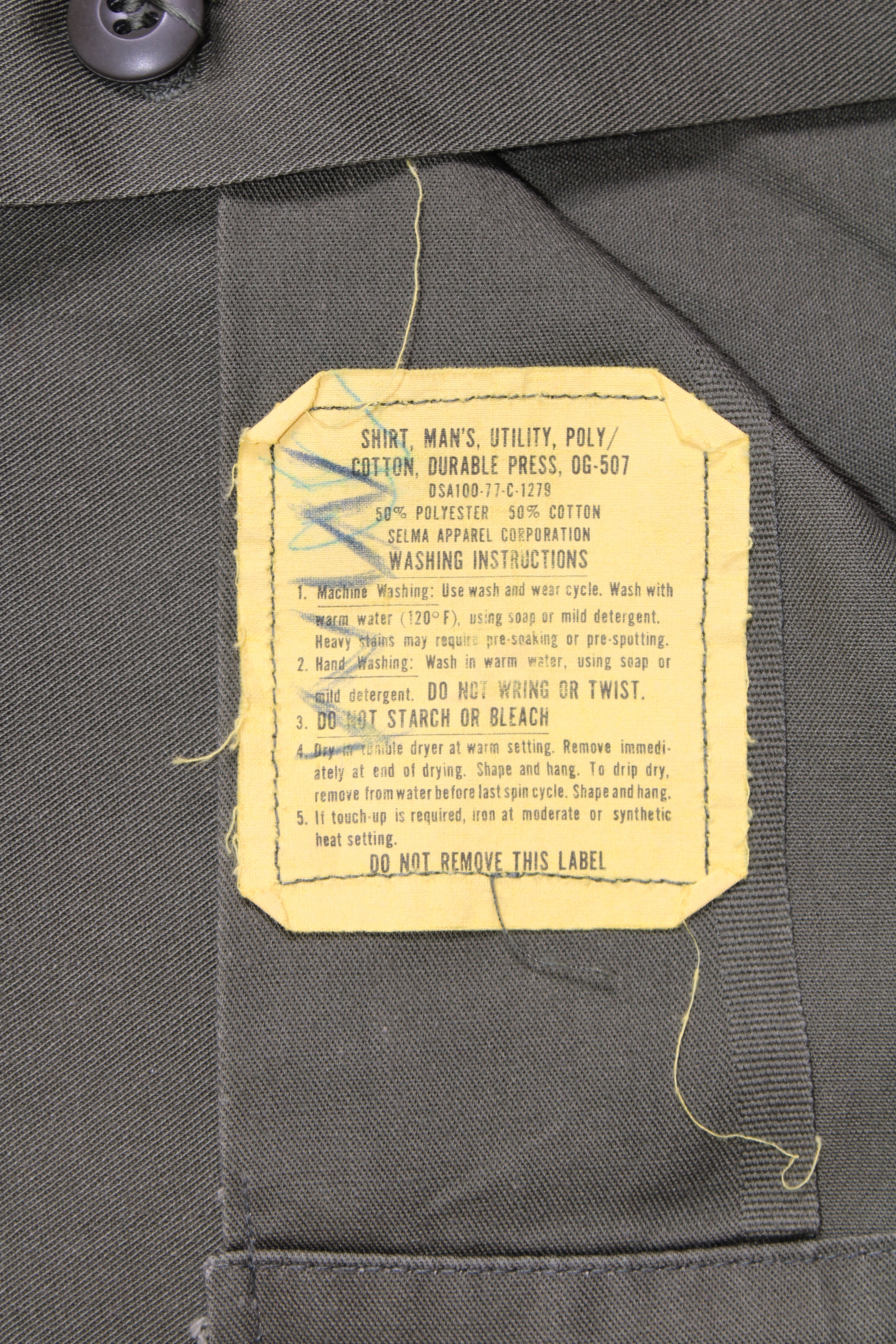 US ARMY OG 507 FATIGUE SHIRT GREEN - M/L