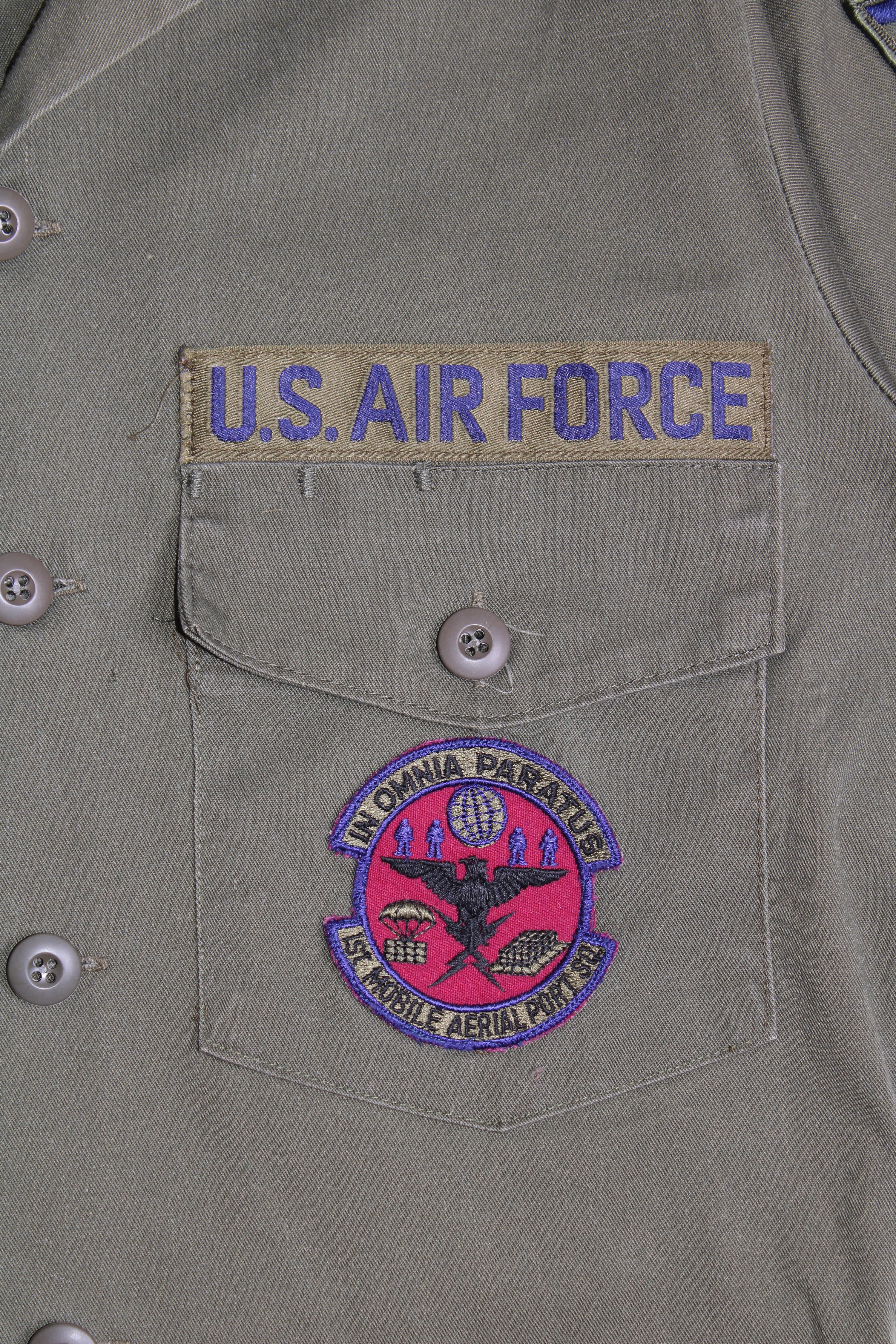 US ARMY OG 507 FATIGUE SHIRT GREEN SHORT SLEEVES - S/M