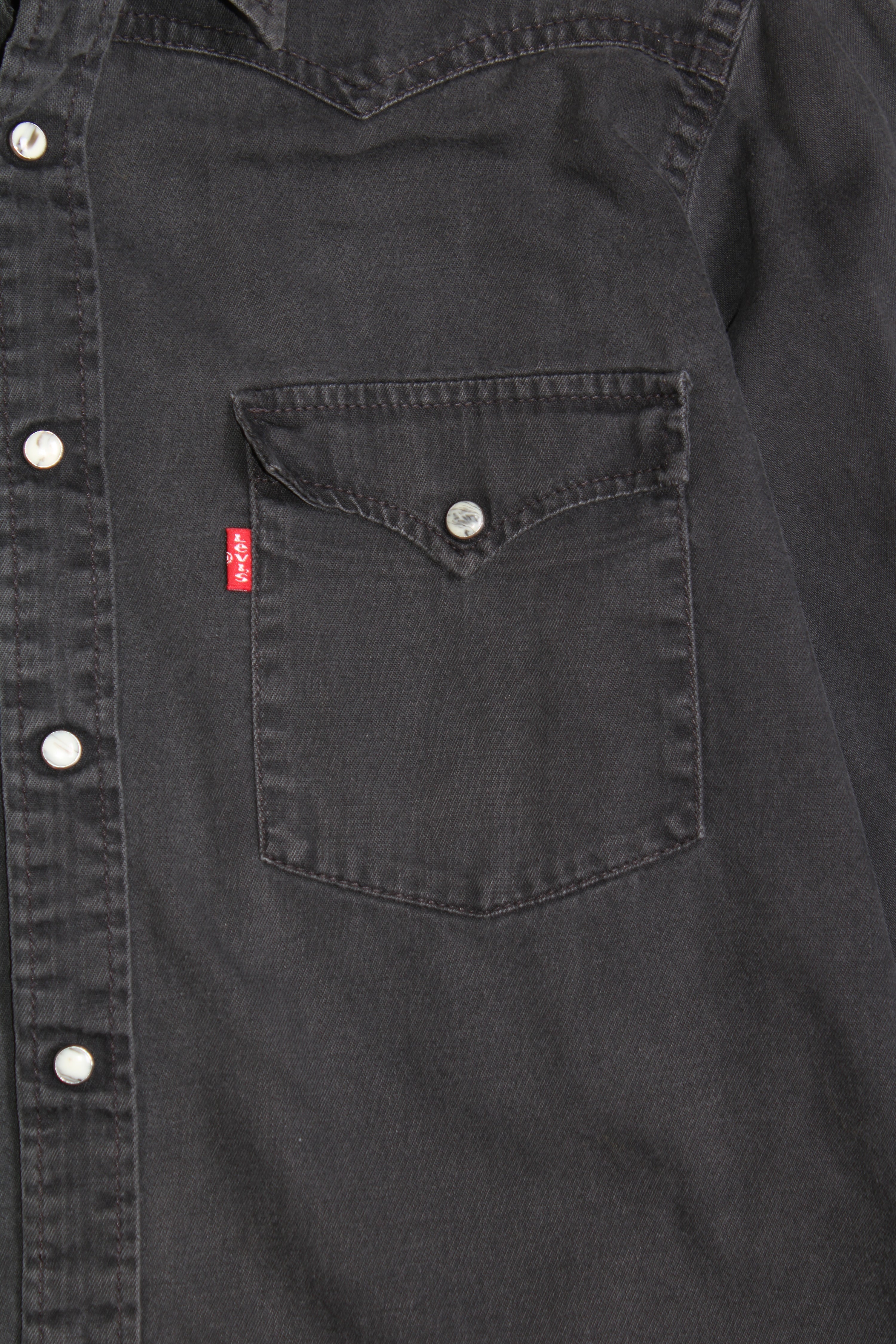 LEVIS VINTAGE WESTERN DENIM SHIRT BLACK  1990S VTG - S
